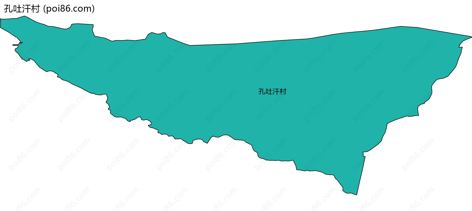 孔吐汗村边界地图