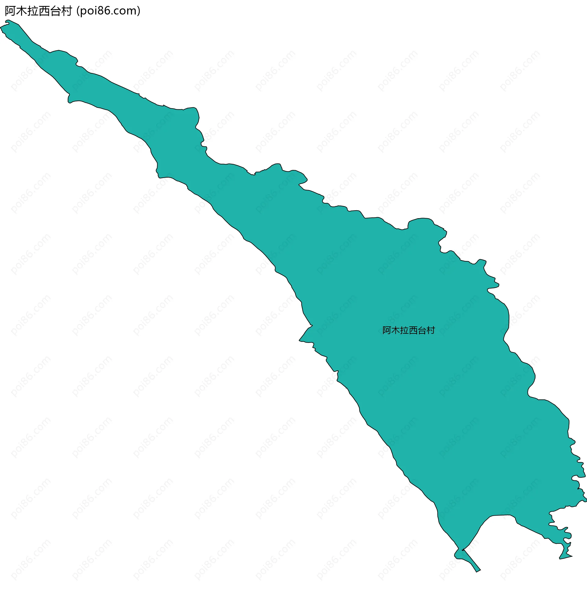 阿木拉西台村边界地图
