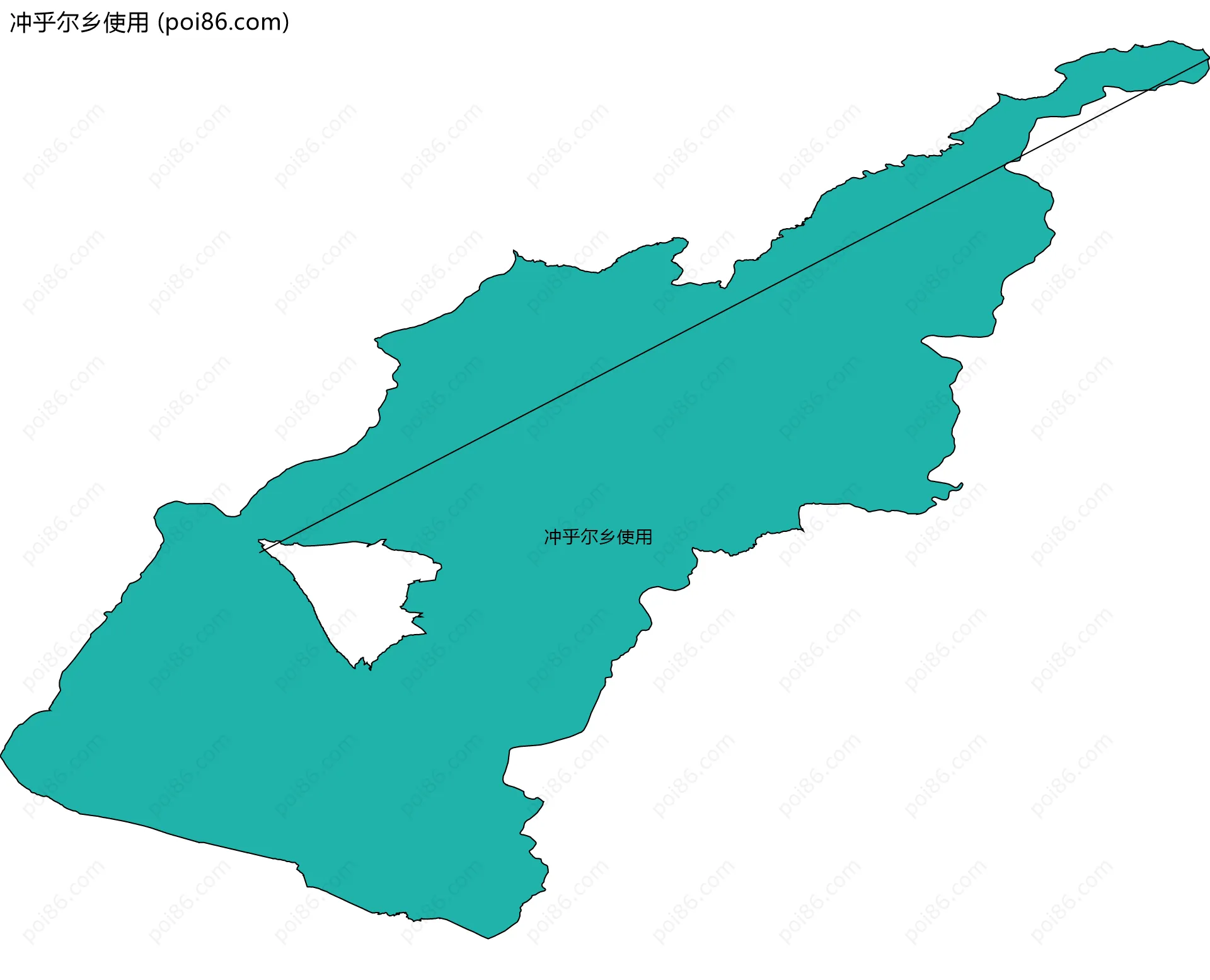 冲乎尔乡使用边界地图