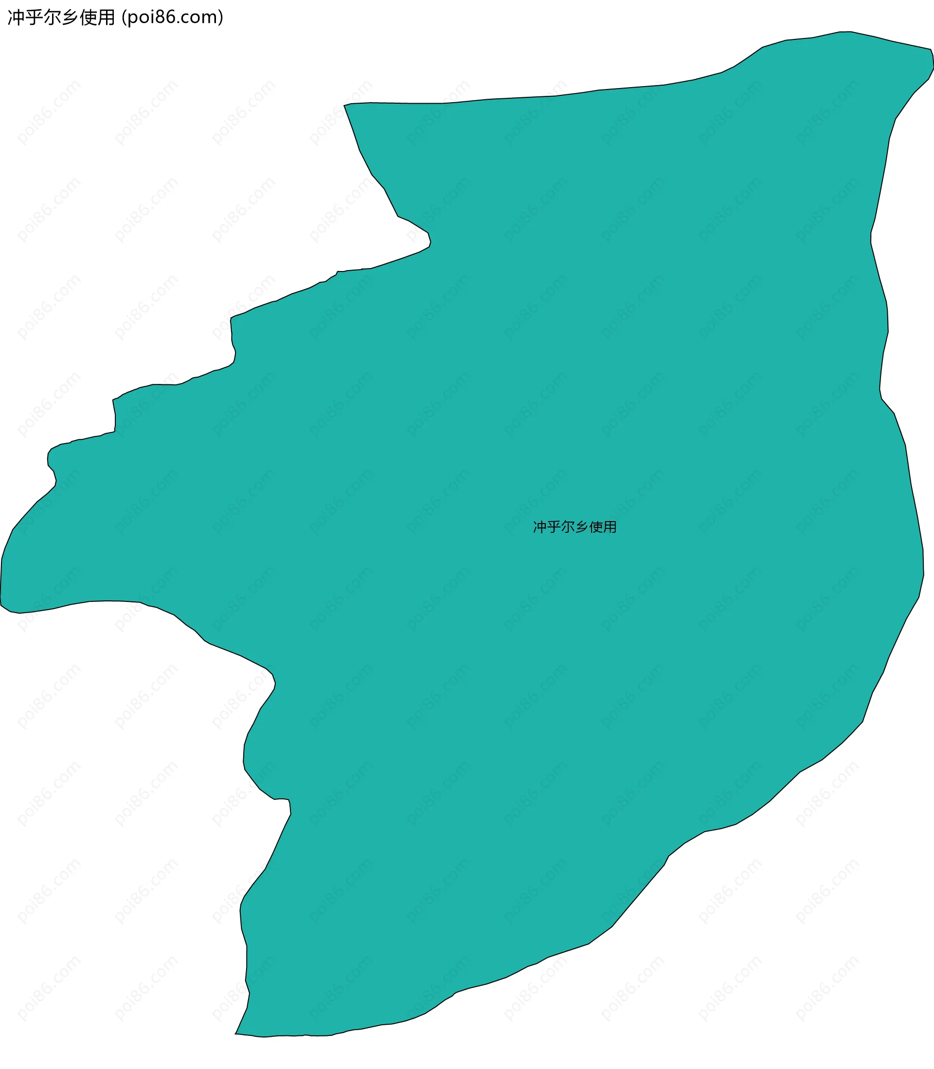 冲乎尔乡使用边界地图