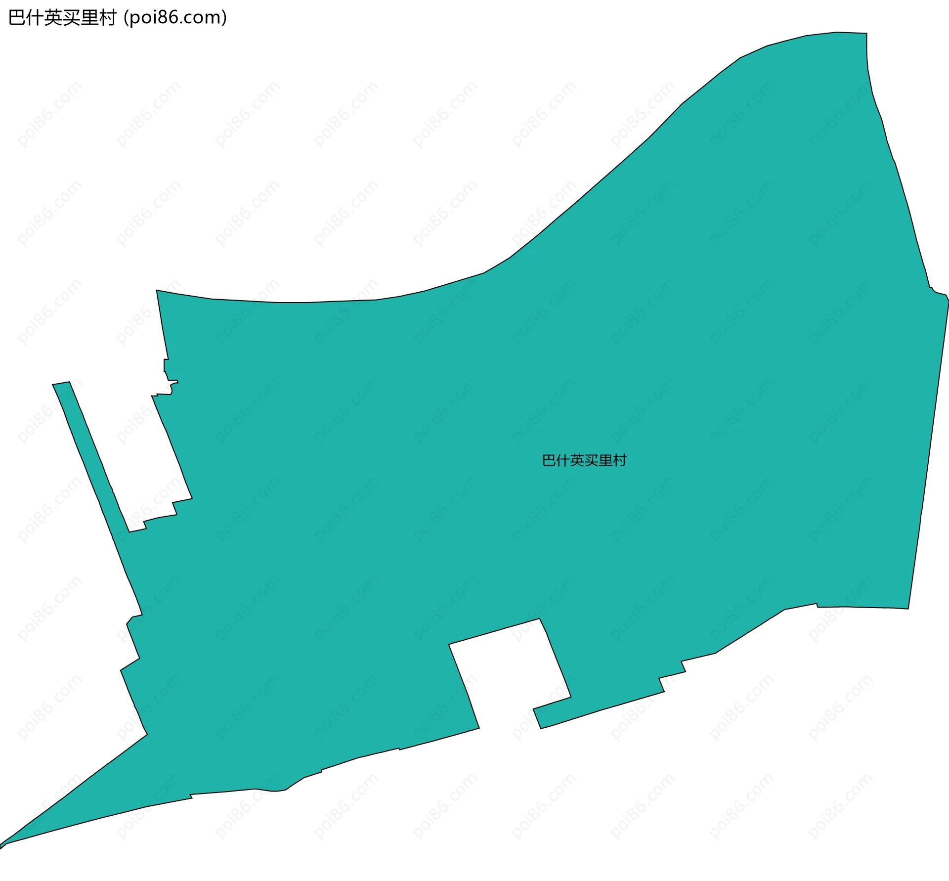 巴什英买里村边界地图