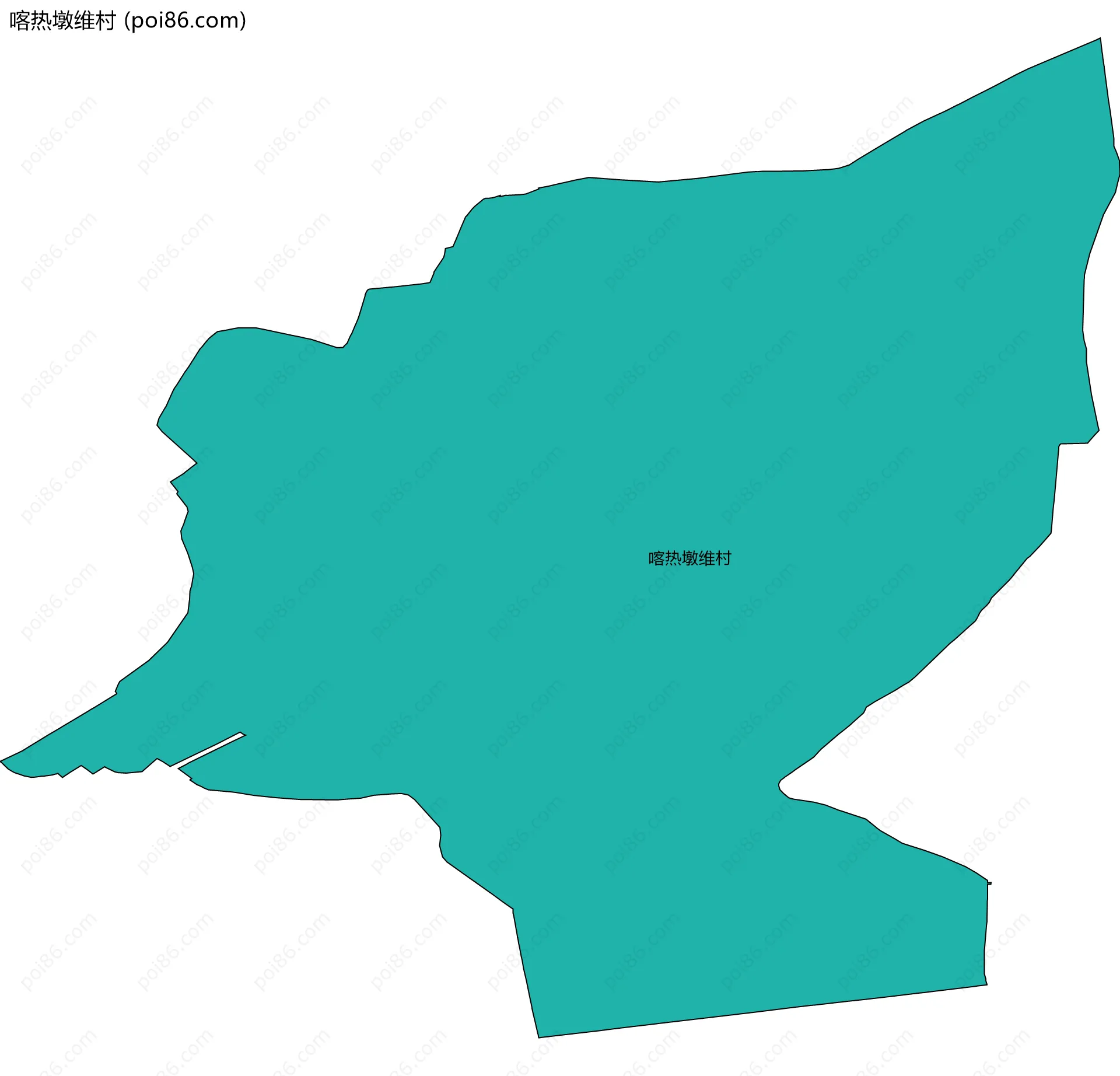 喀热墩维村边界地图