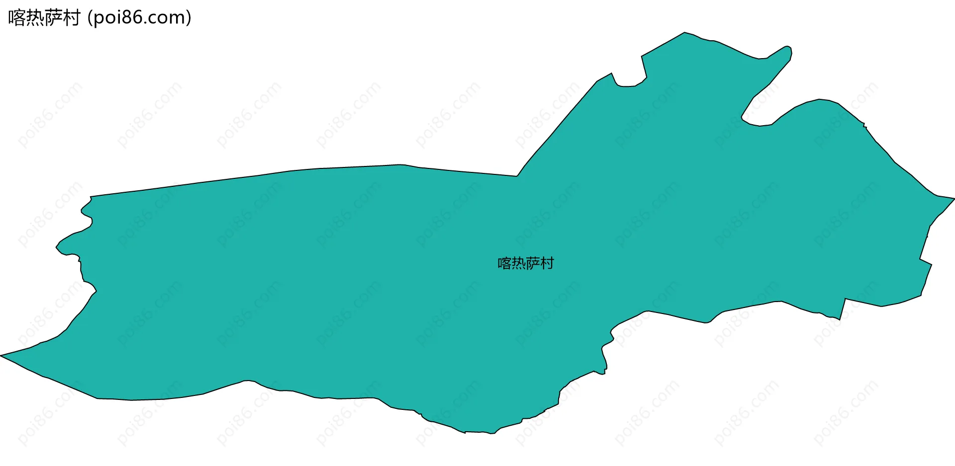 喀热萨村边界地图