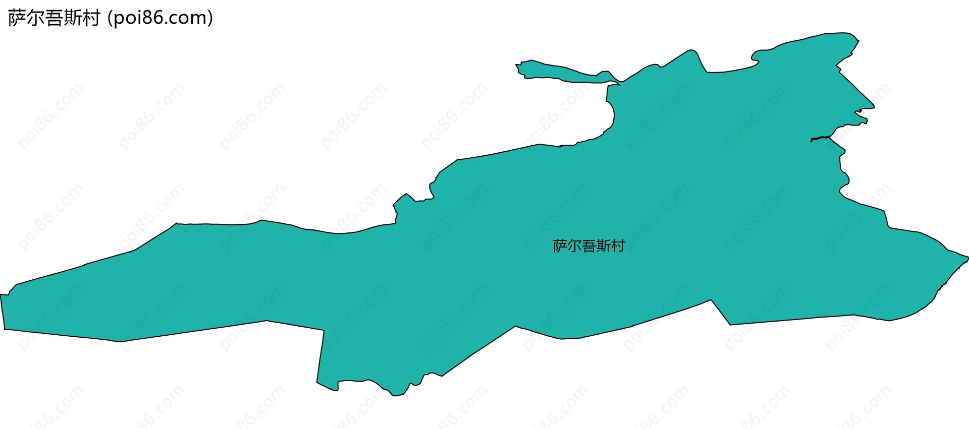 萨尔吾斯村边界地图