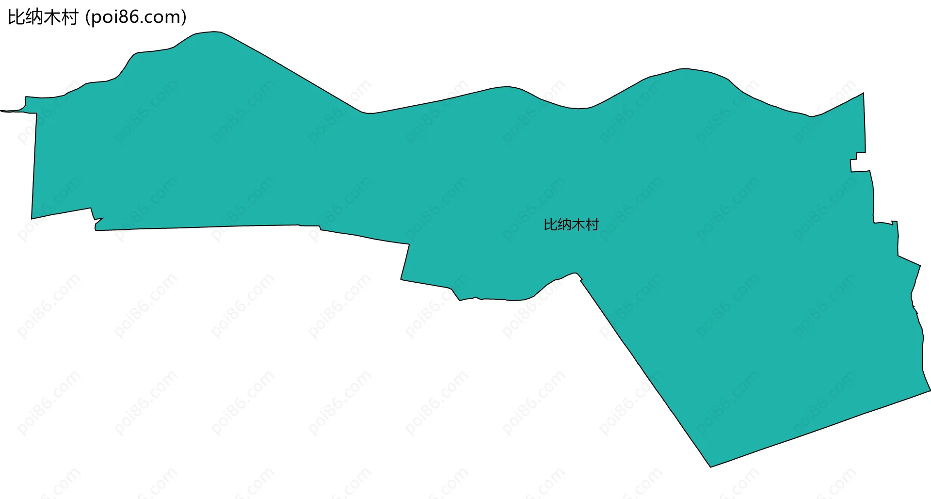 比纳木村边界地图