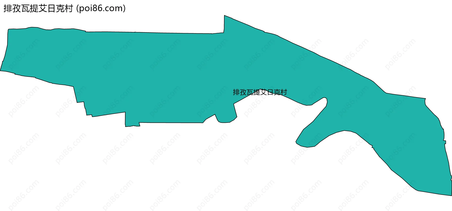 排孜瓦提艾日克村边界地图