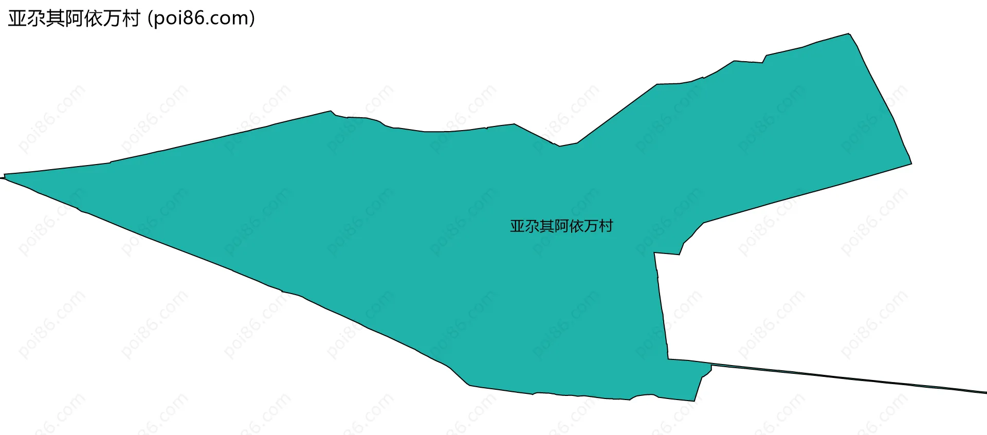 亚尕其阿依万村边界地图