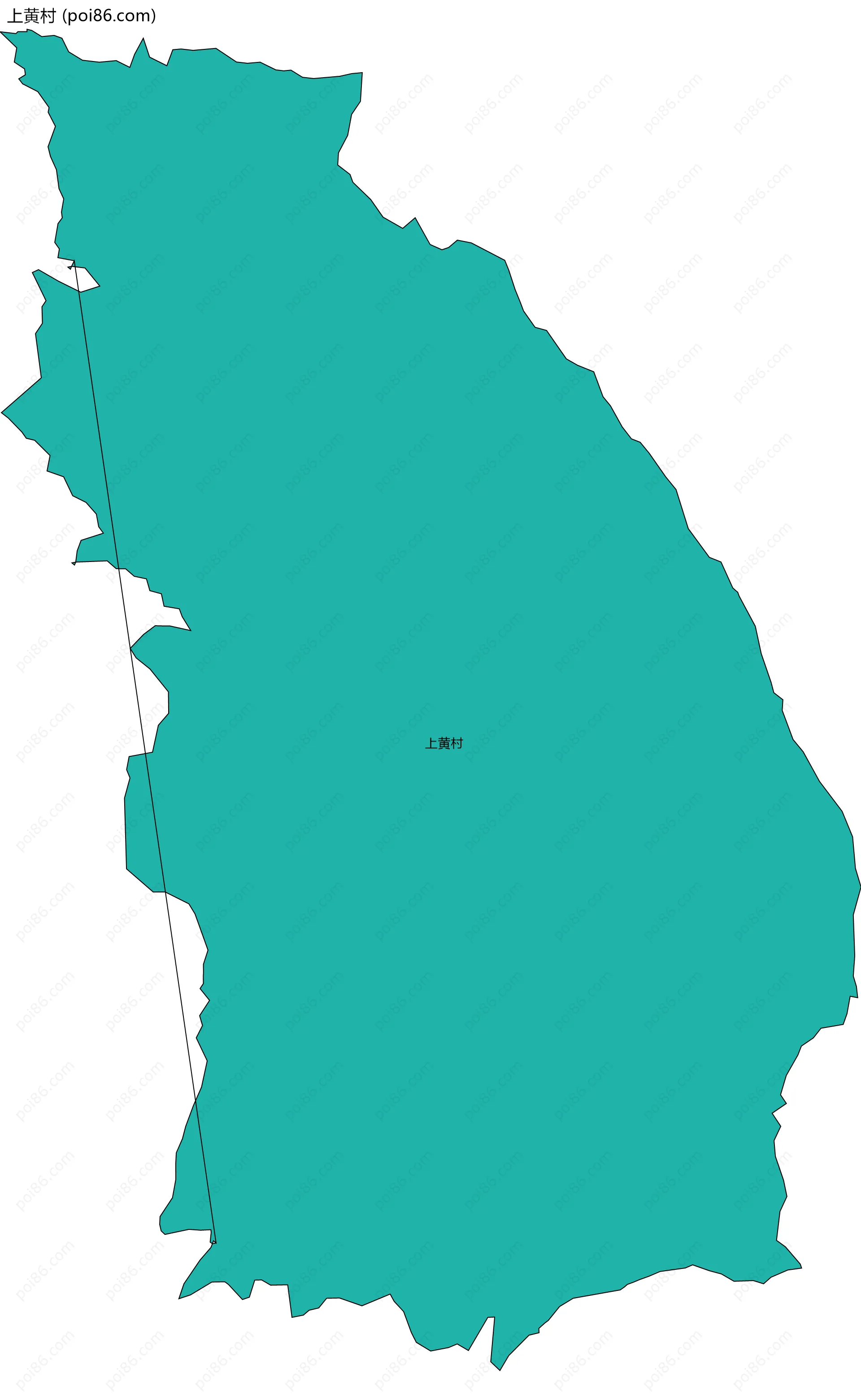 上黄村边界地图
