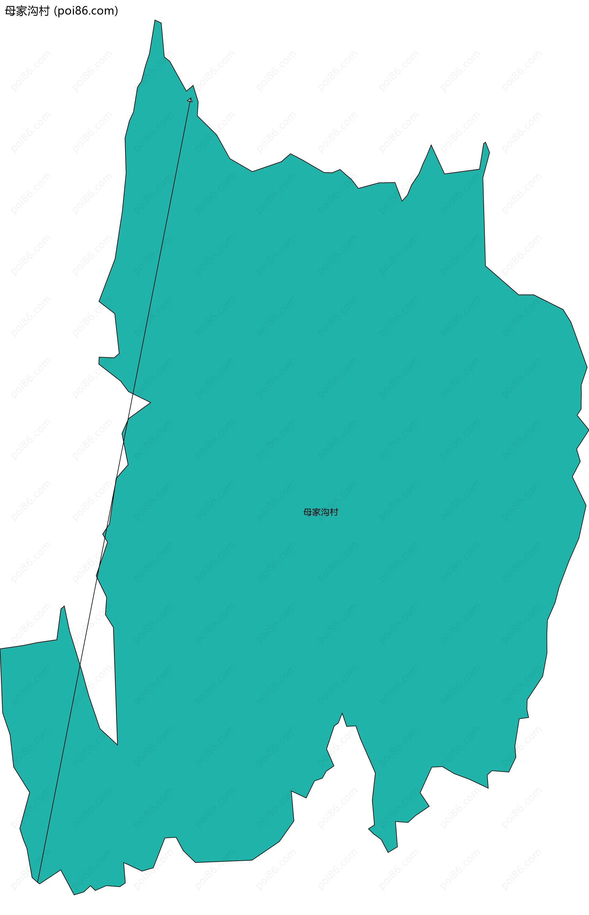 母家沟村边界地图