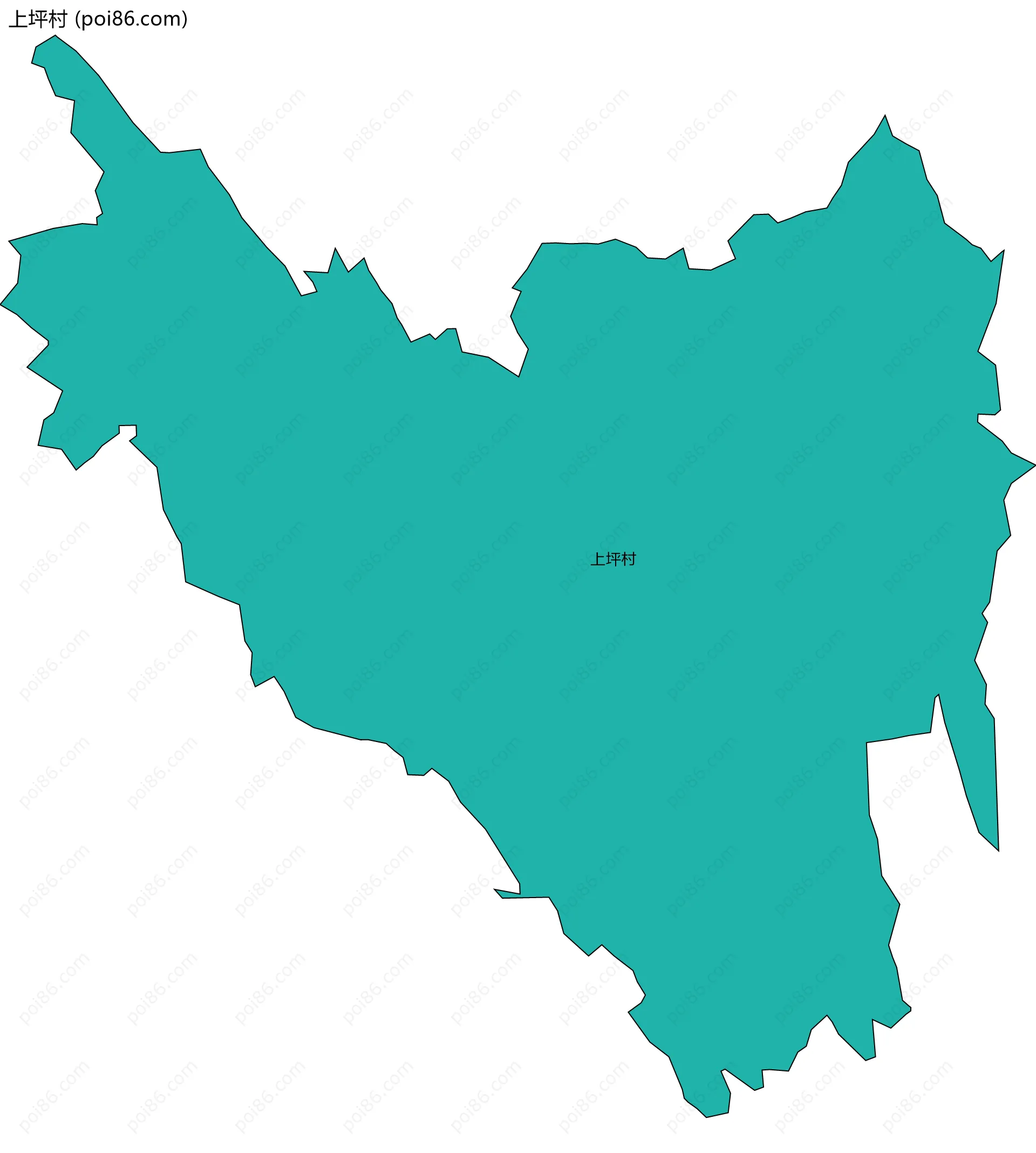 上坪村边界地图