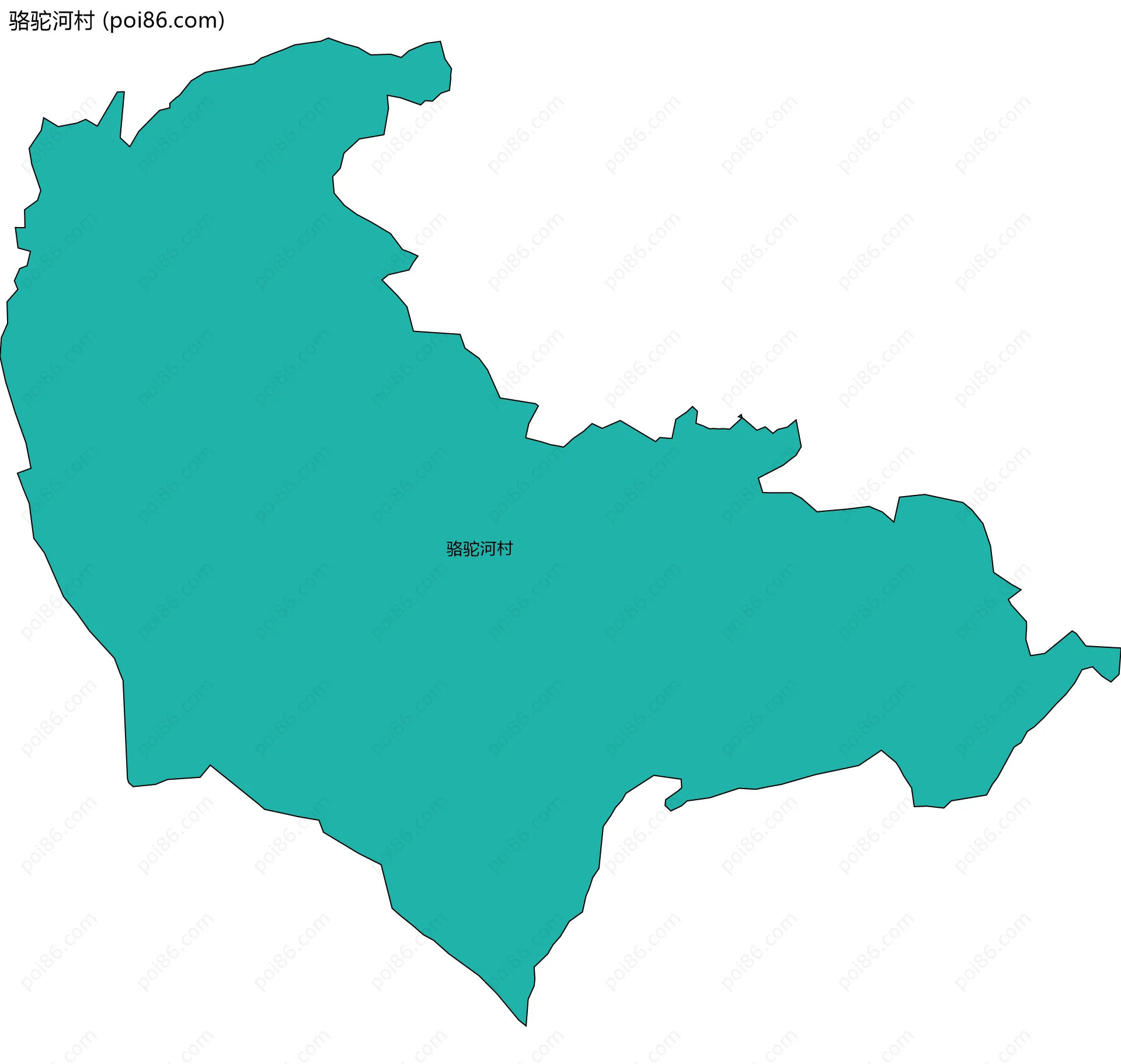 骆驼河村边界地图