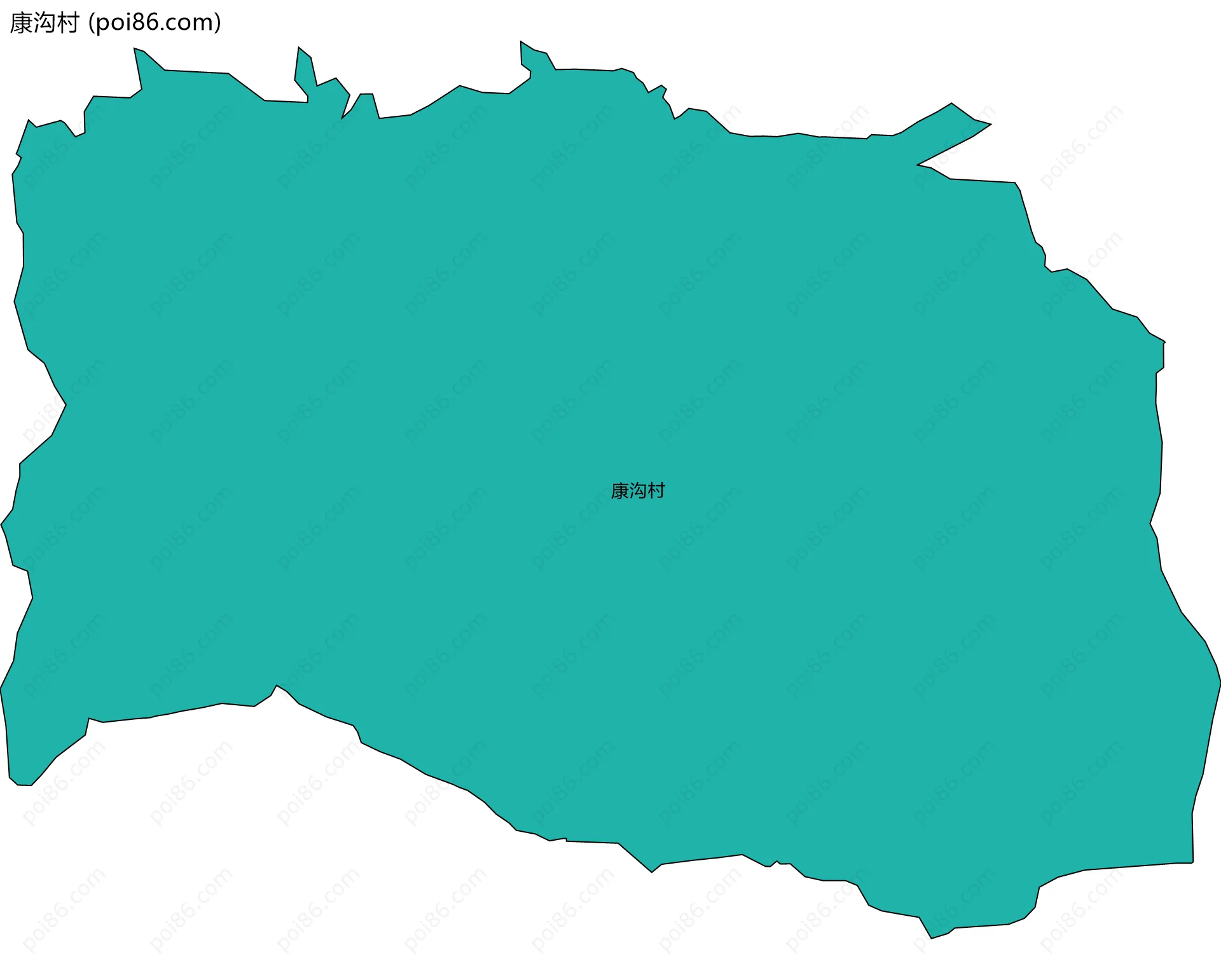 康沟村边界地图