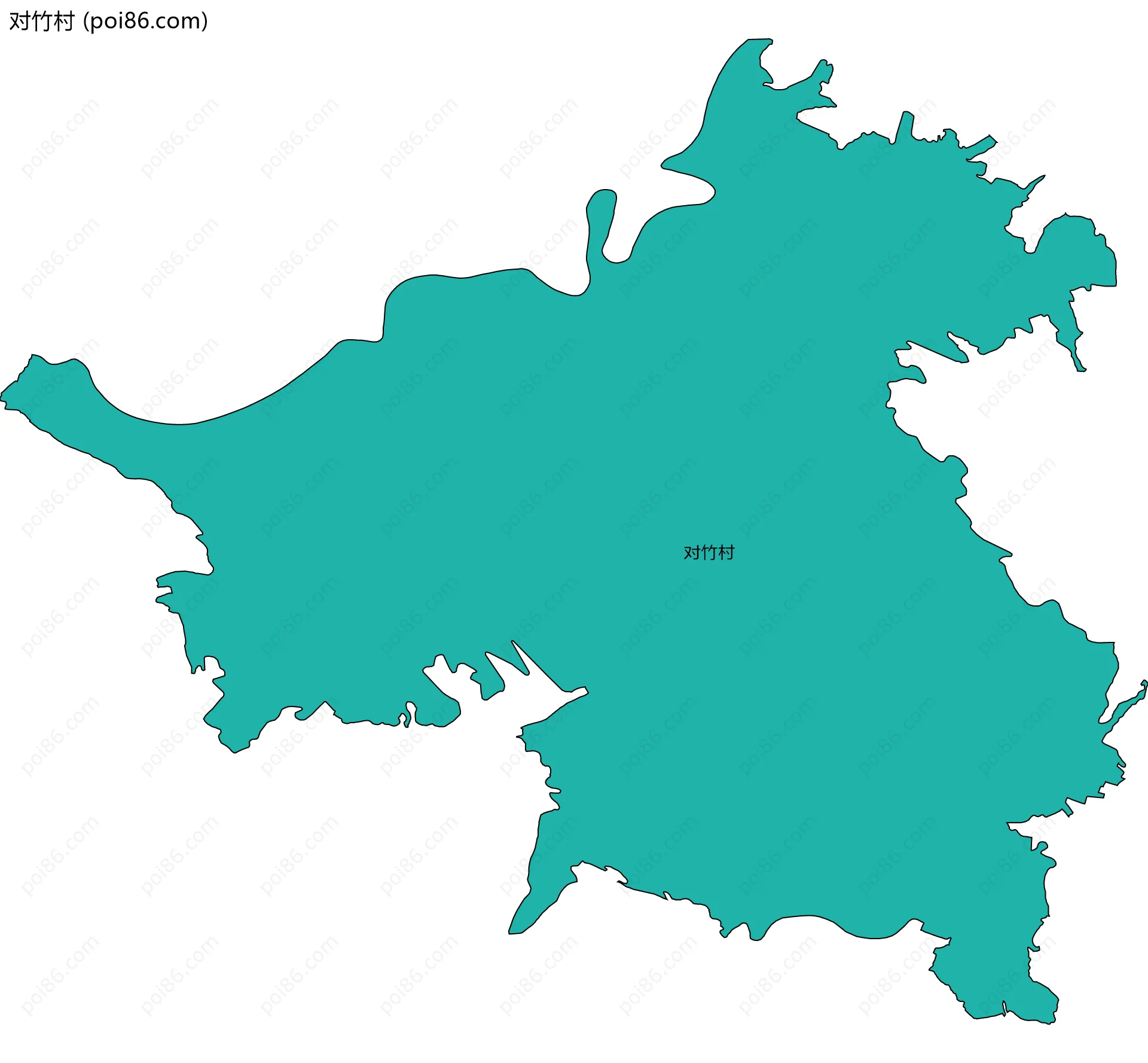 对竹村边界地图