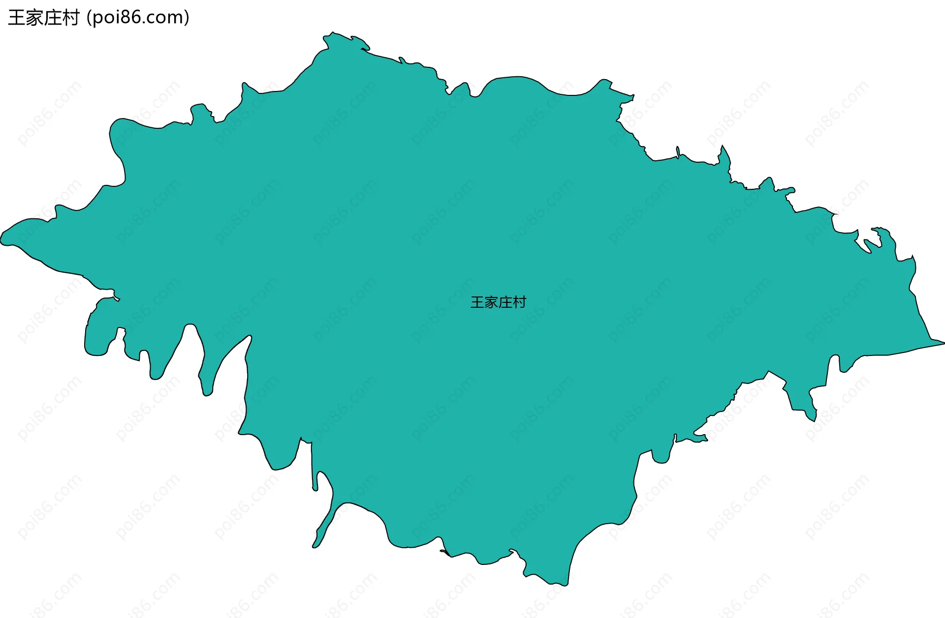 王家庄村边界地图