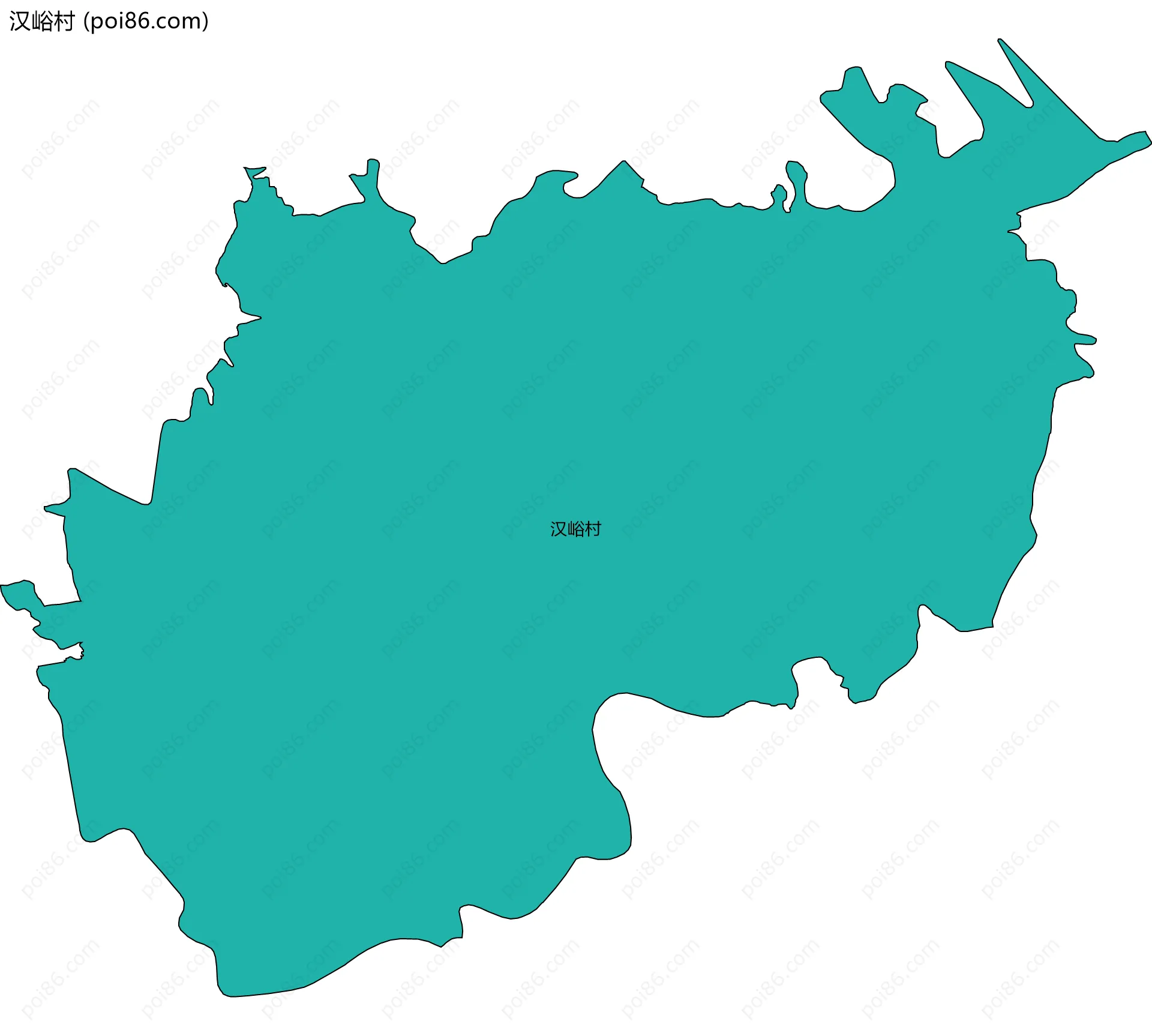 汉峪村边界地图