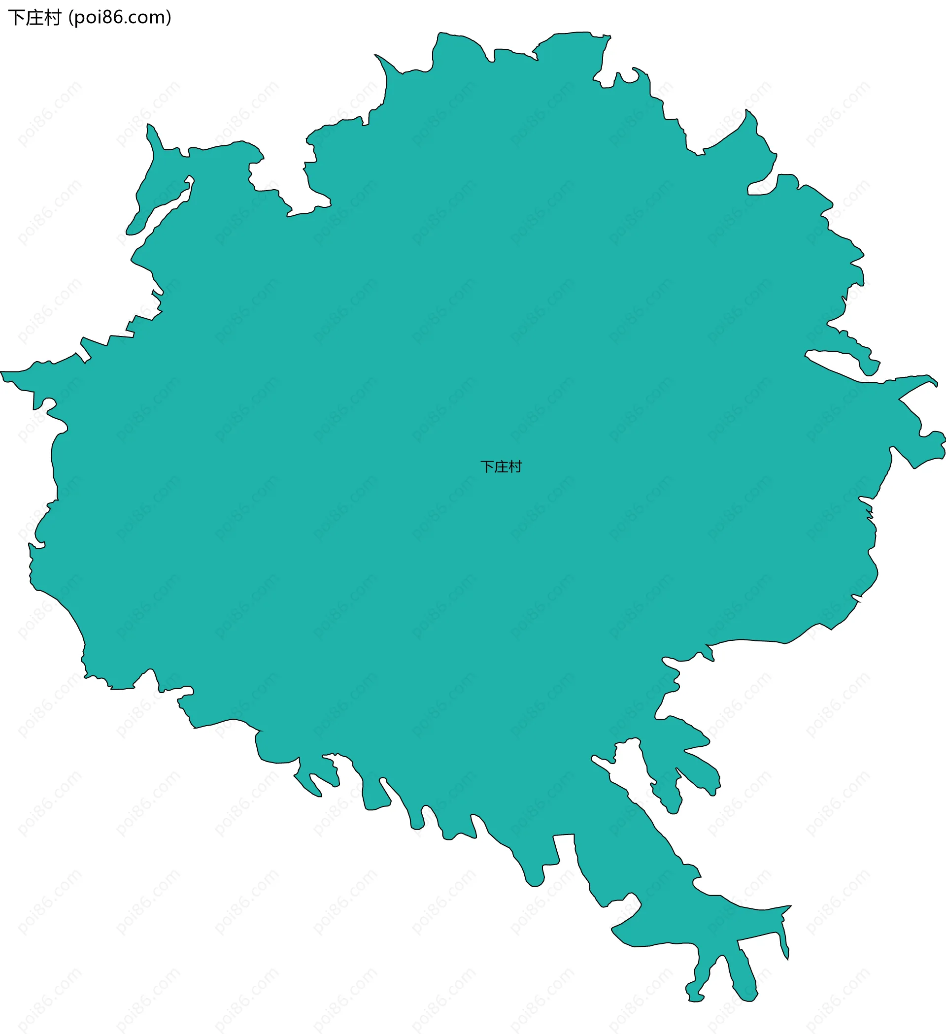 下庄村边界地图