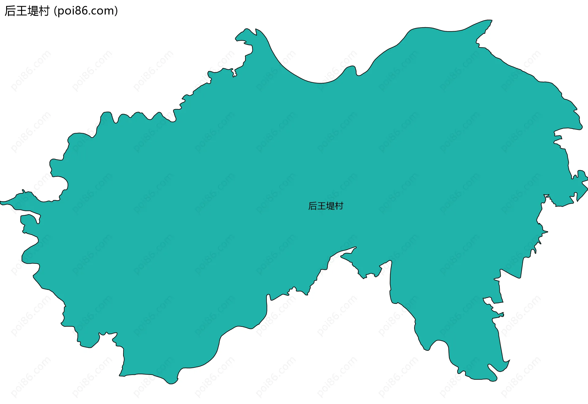后王堤村边界地图