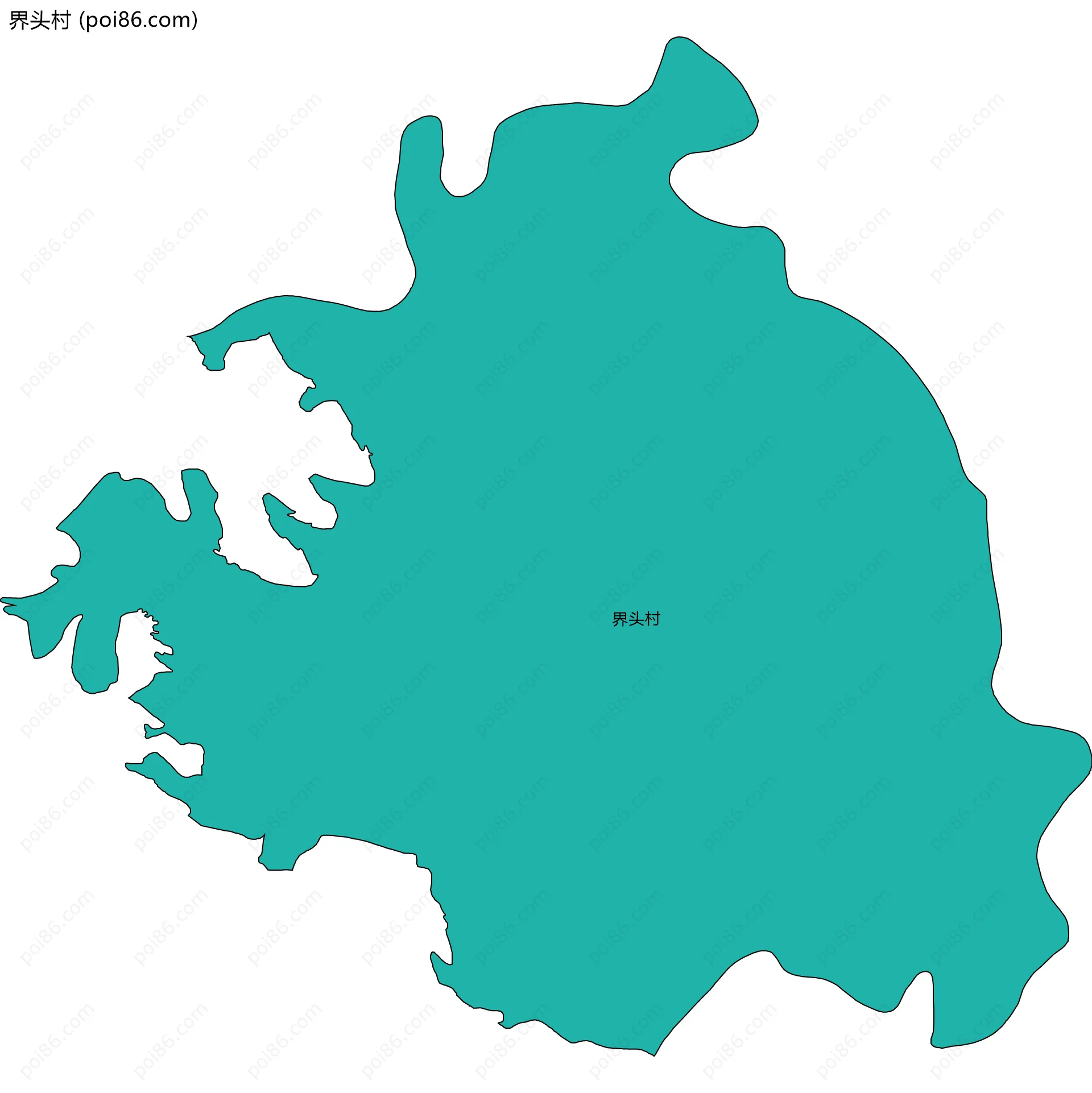 界头村边界地图