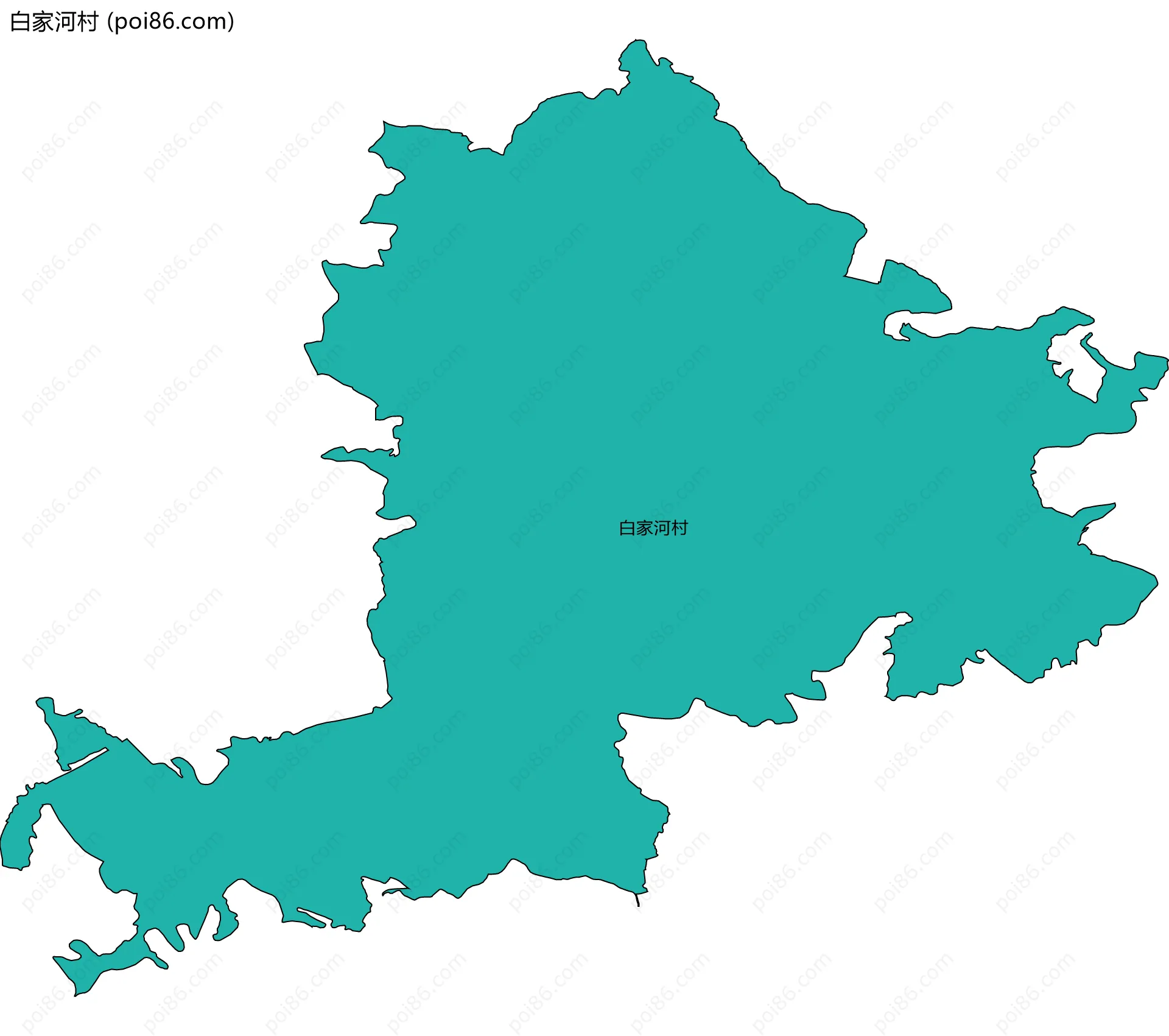 白家河村边界地图