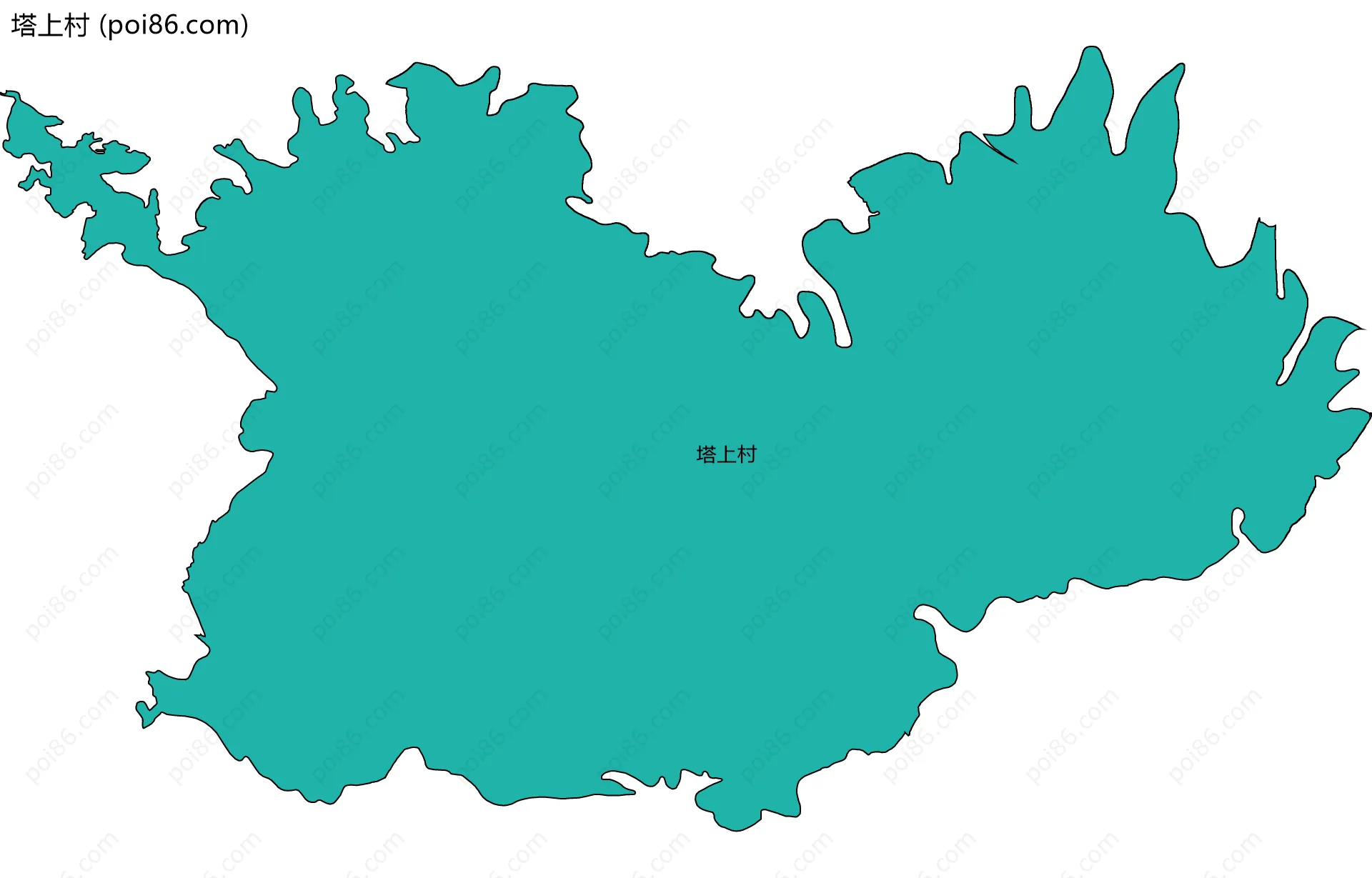 塔上村边界地图