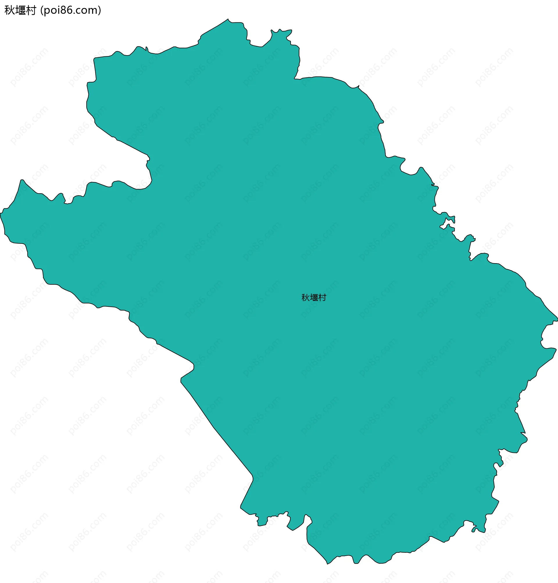 秋堰村边界地图