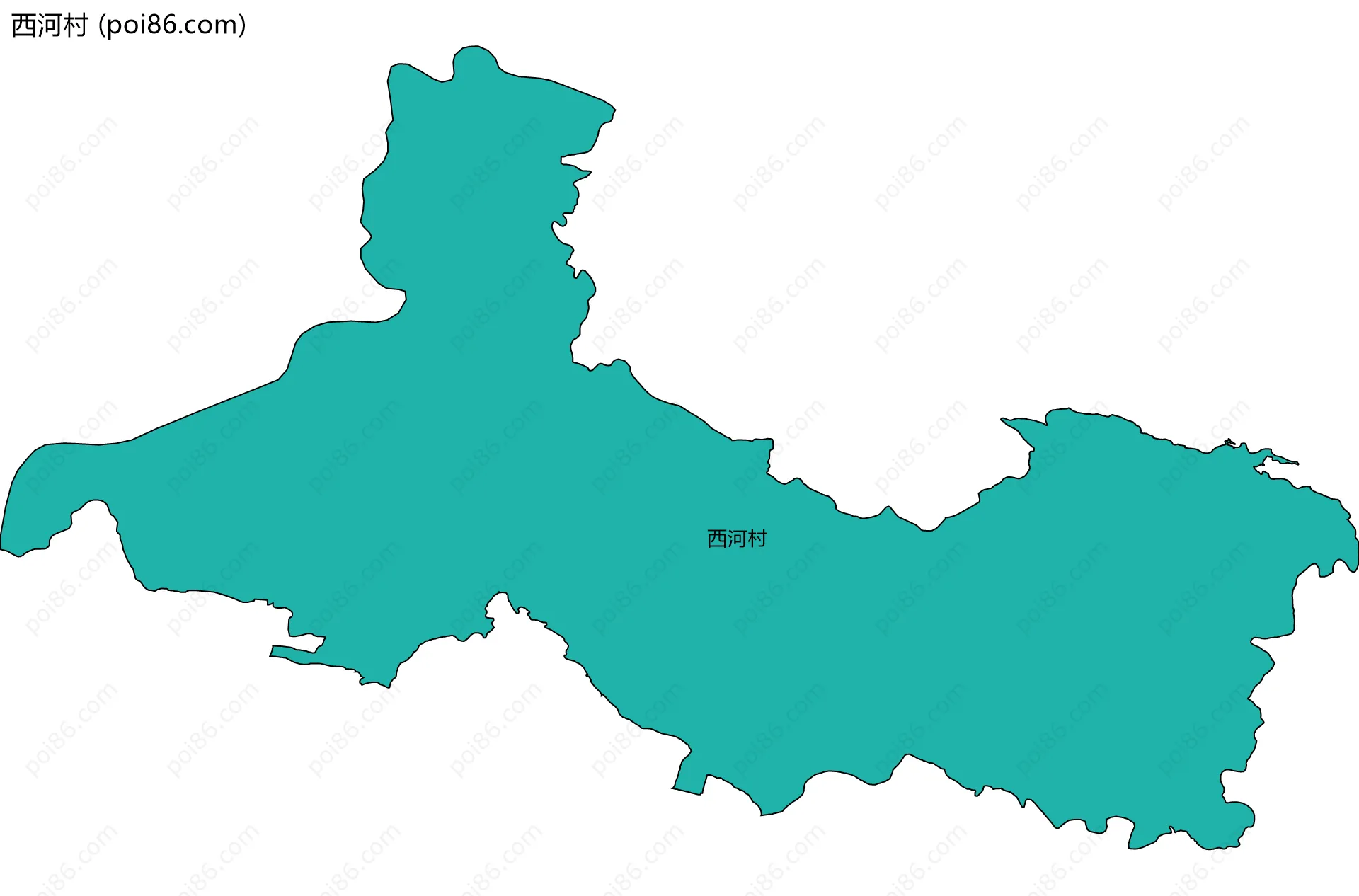 西河村边界地图