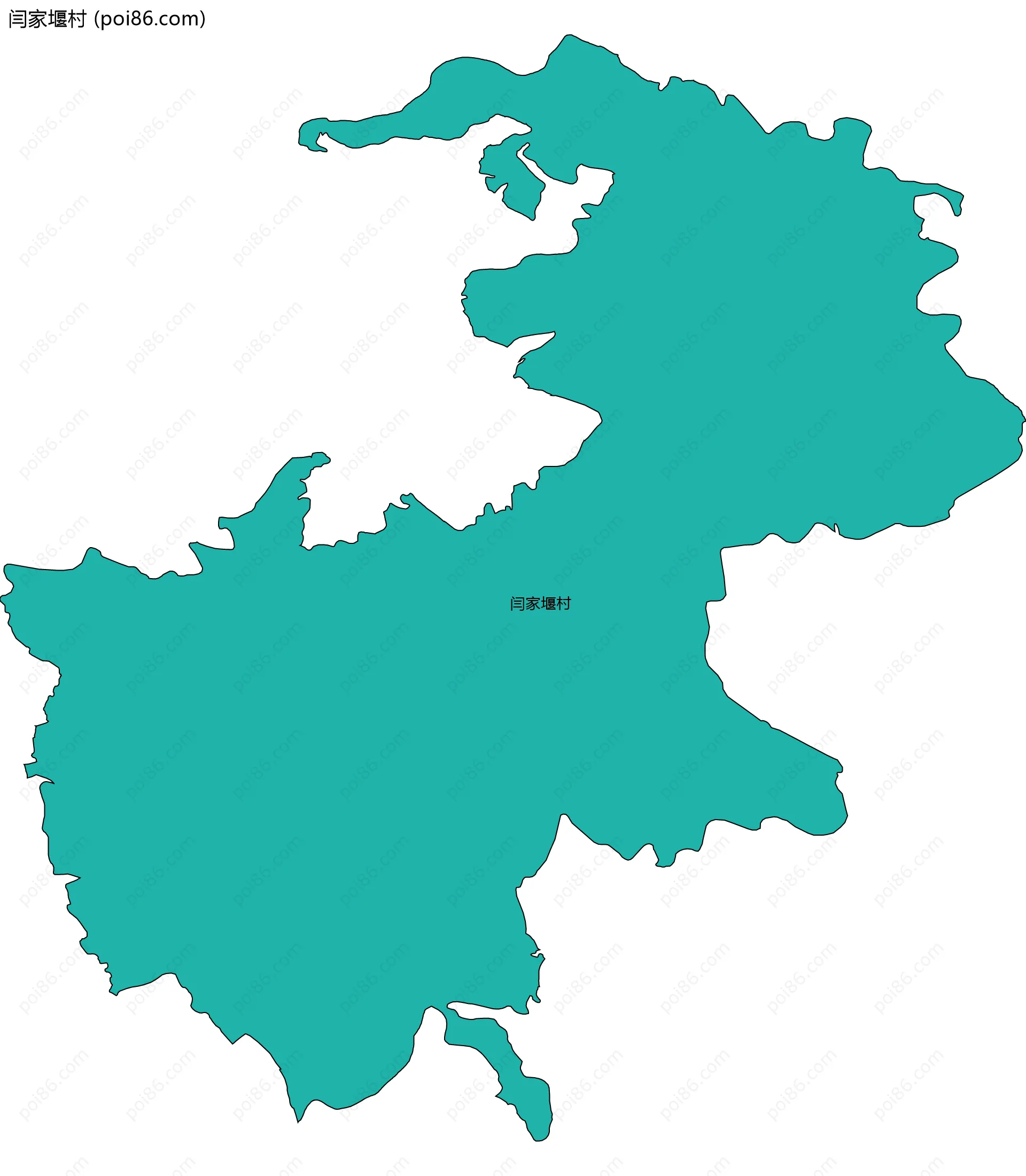 闫家堰村边界地图