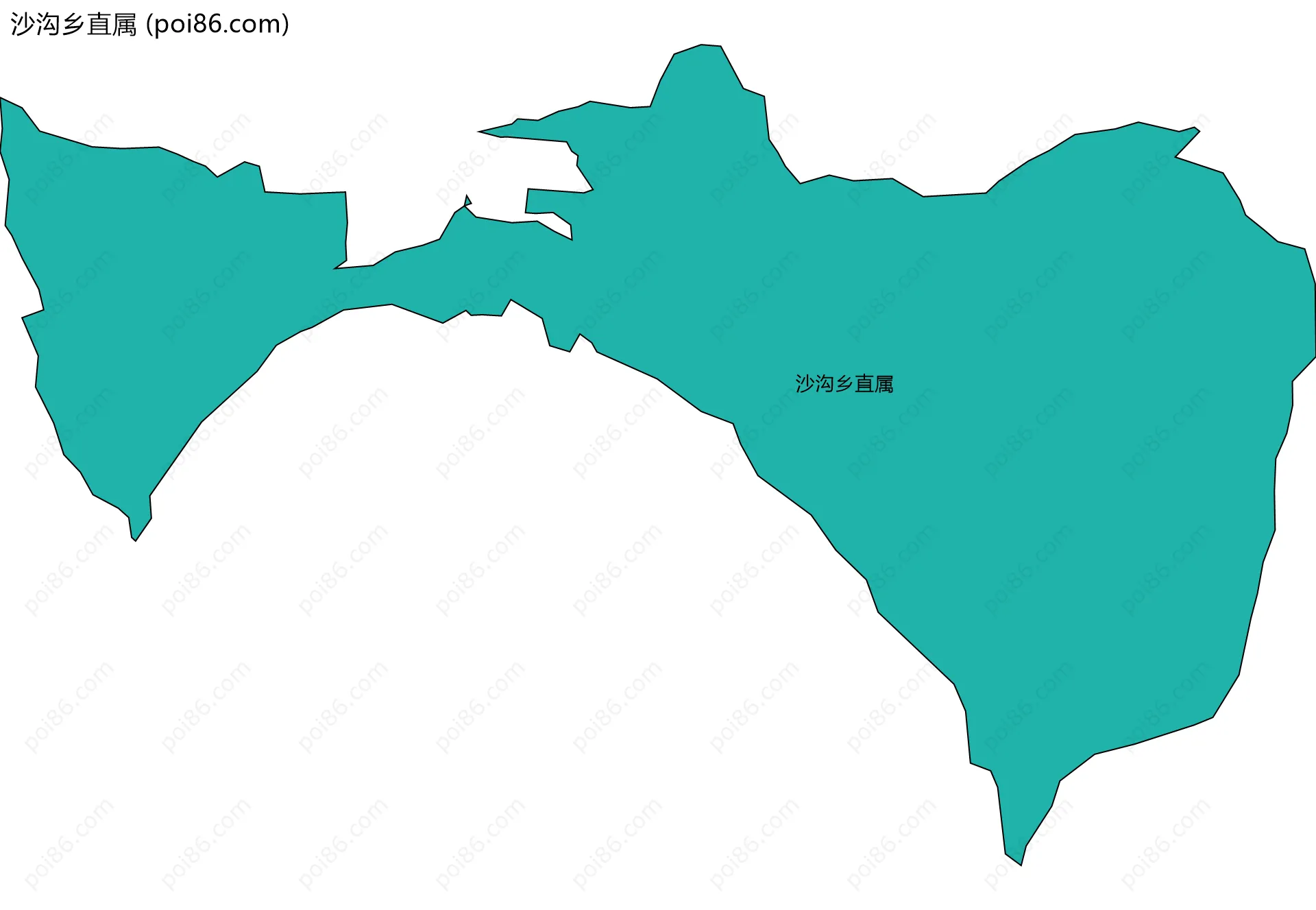 沙沟乡直属边界地图