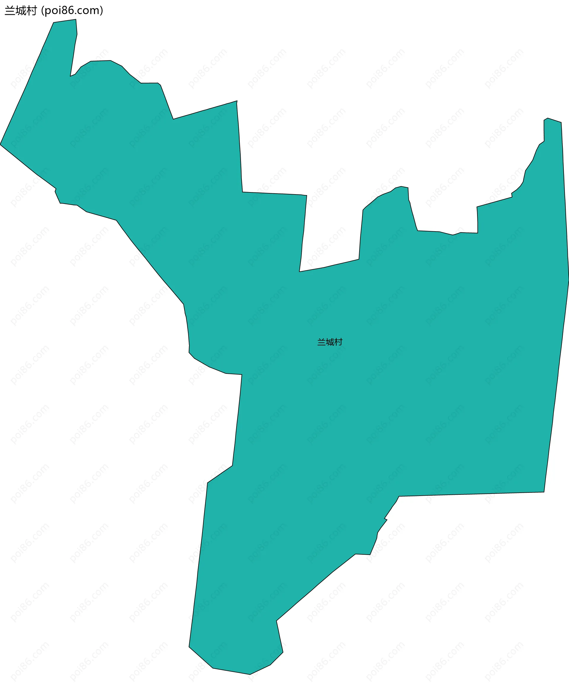 兰城村边界地图