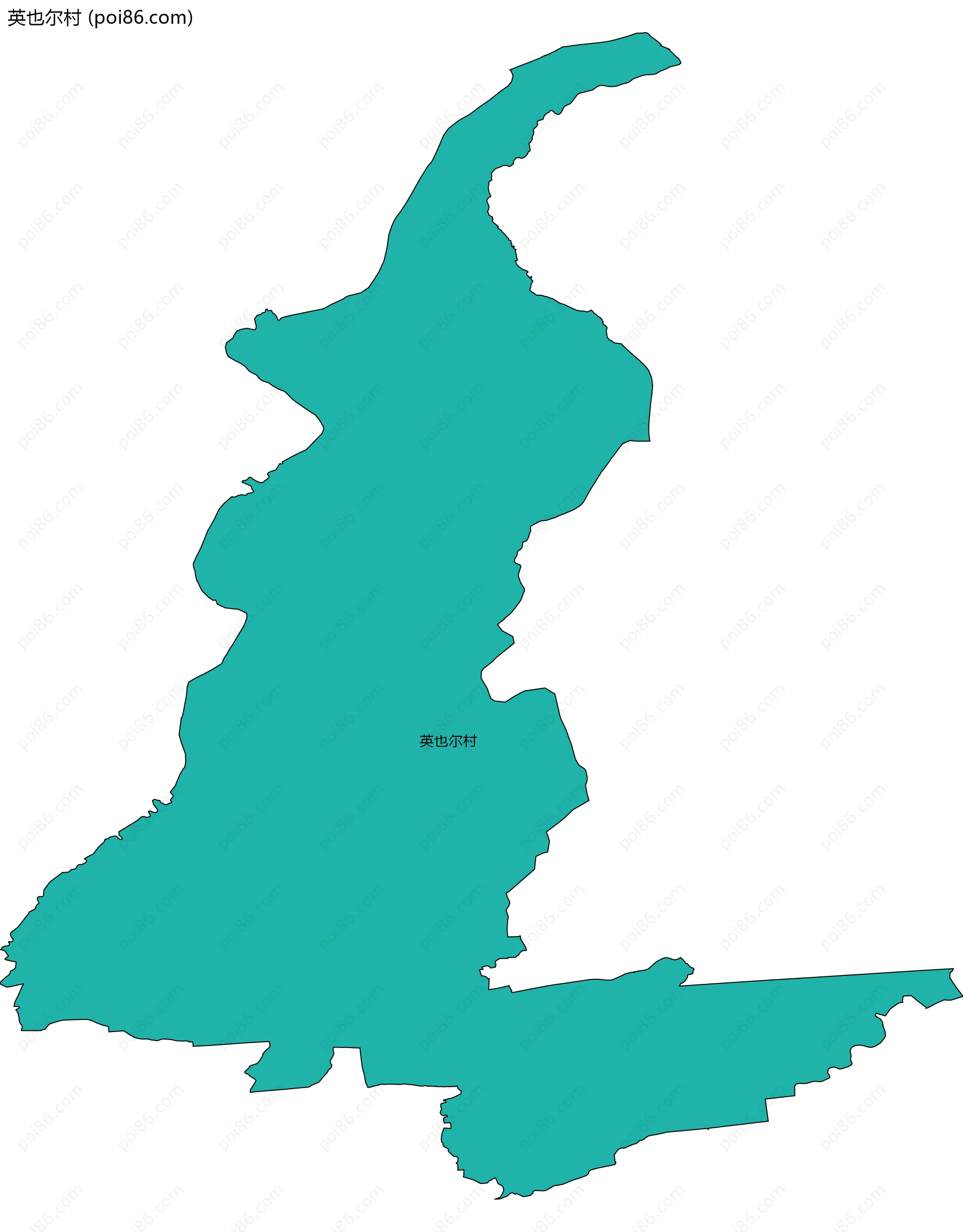英也尔村边界地图