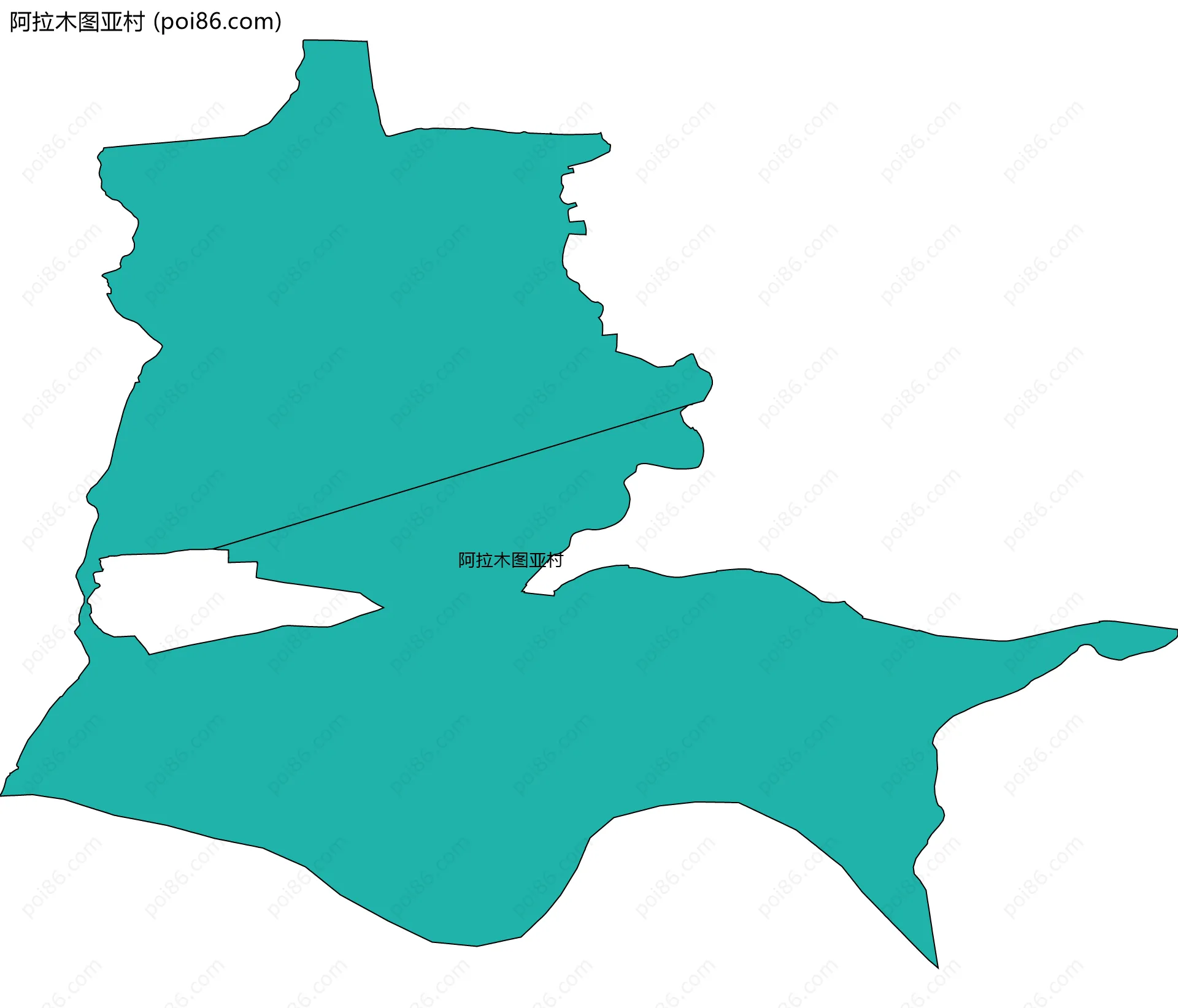阿拉木图亚村边界地图