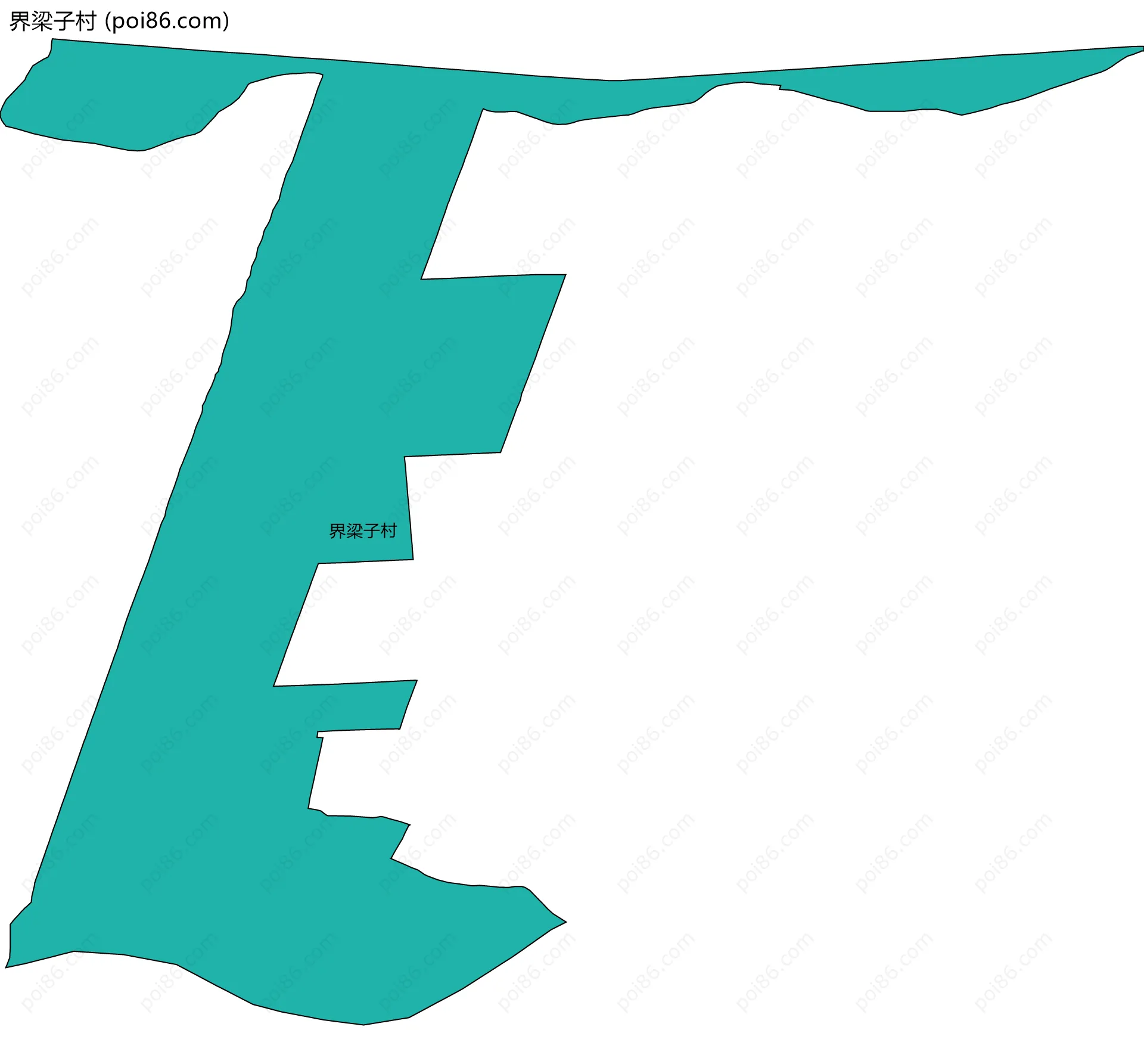 界梁子村边界地图