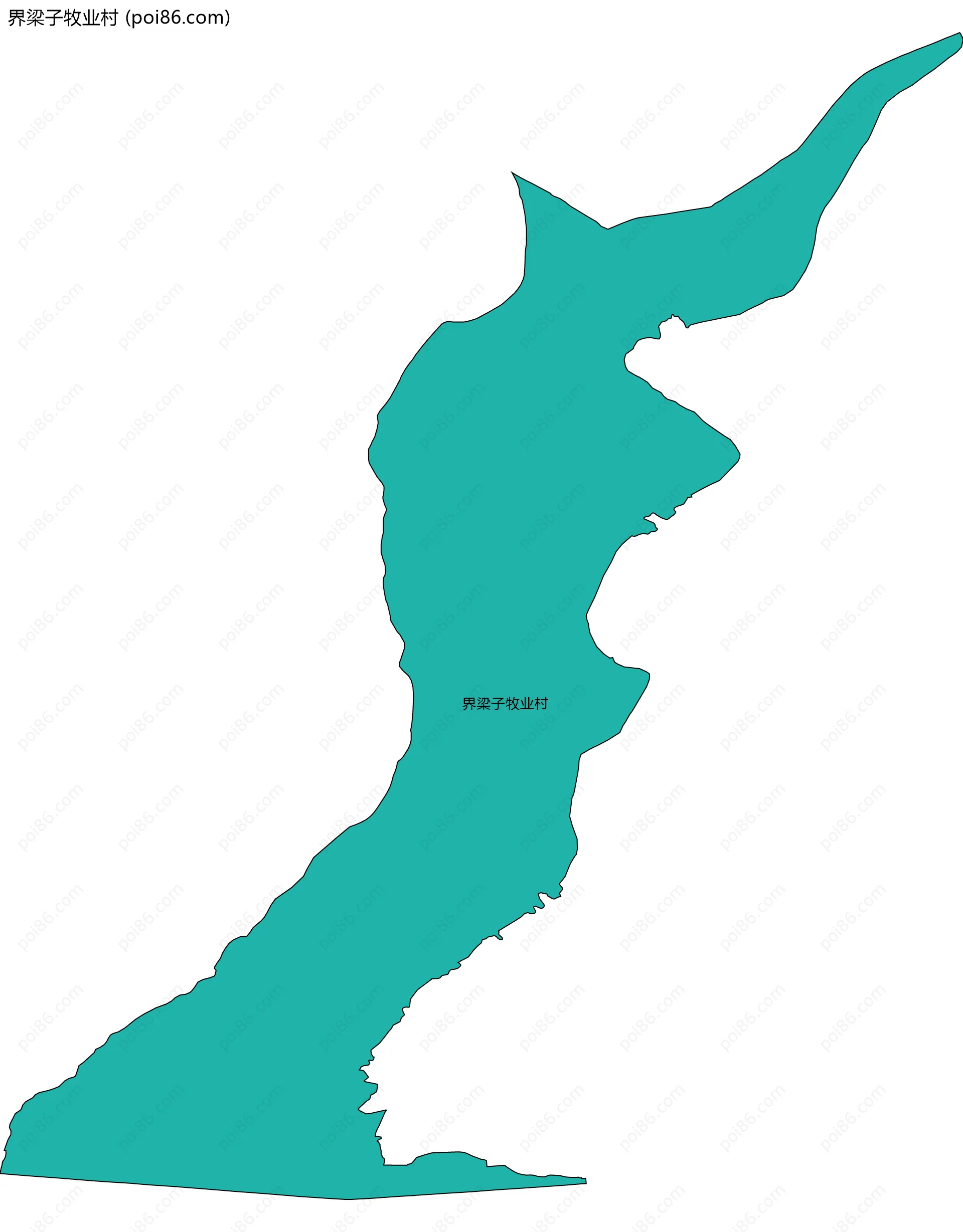 界梁子牧业村边界地图
