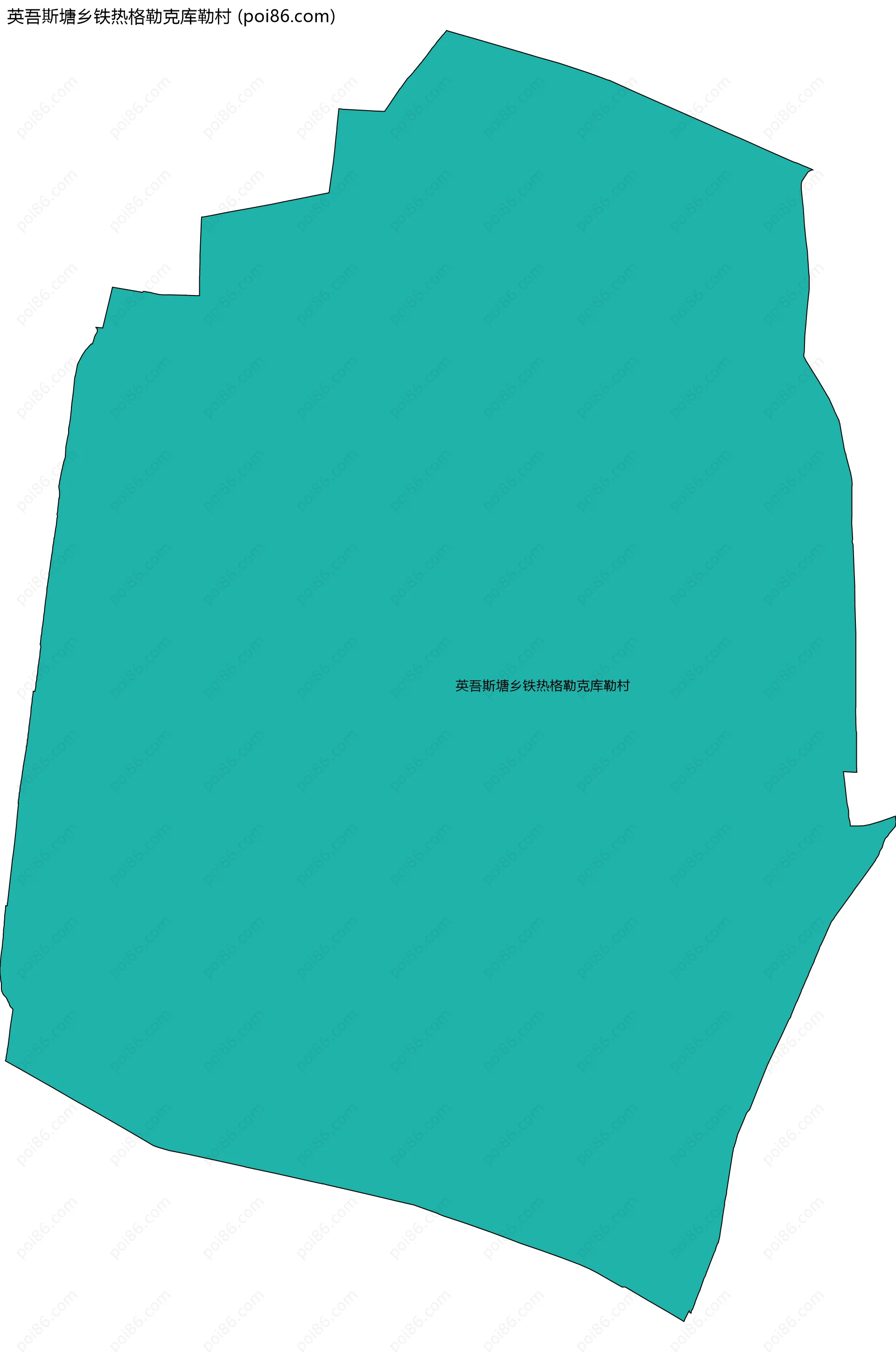 英吾斯塘乡铁热格勒克库勒村边界地图