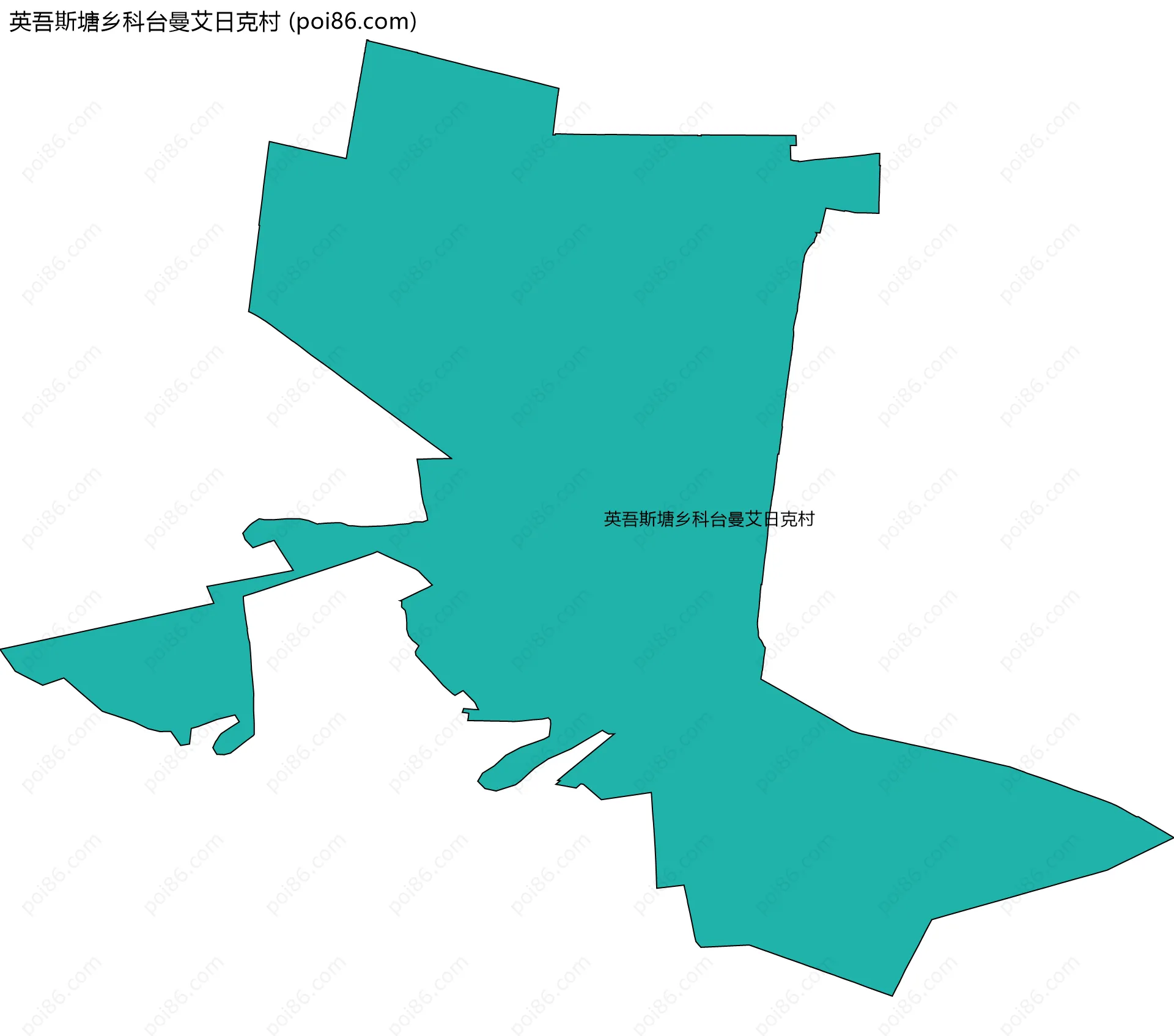 英吾斯塘乡科台曼艾日克村边界地图