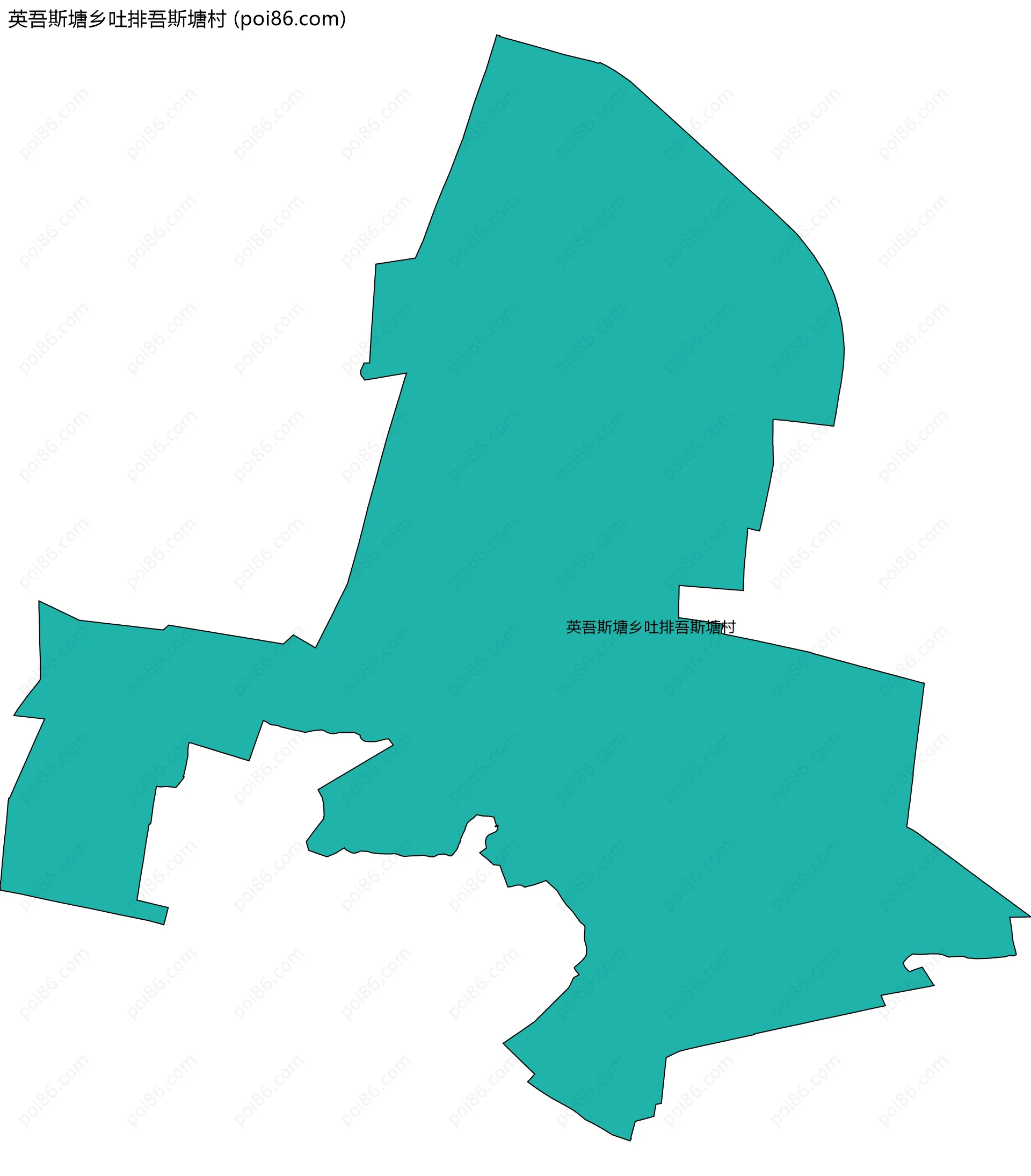 英吾斯塘乡吐排吾斯塘村边界地图