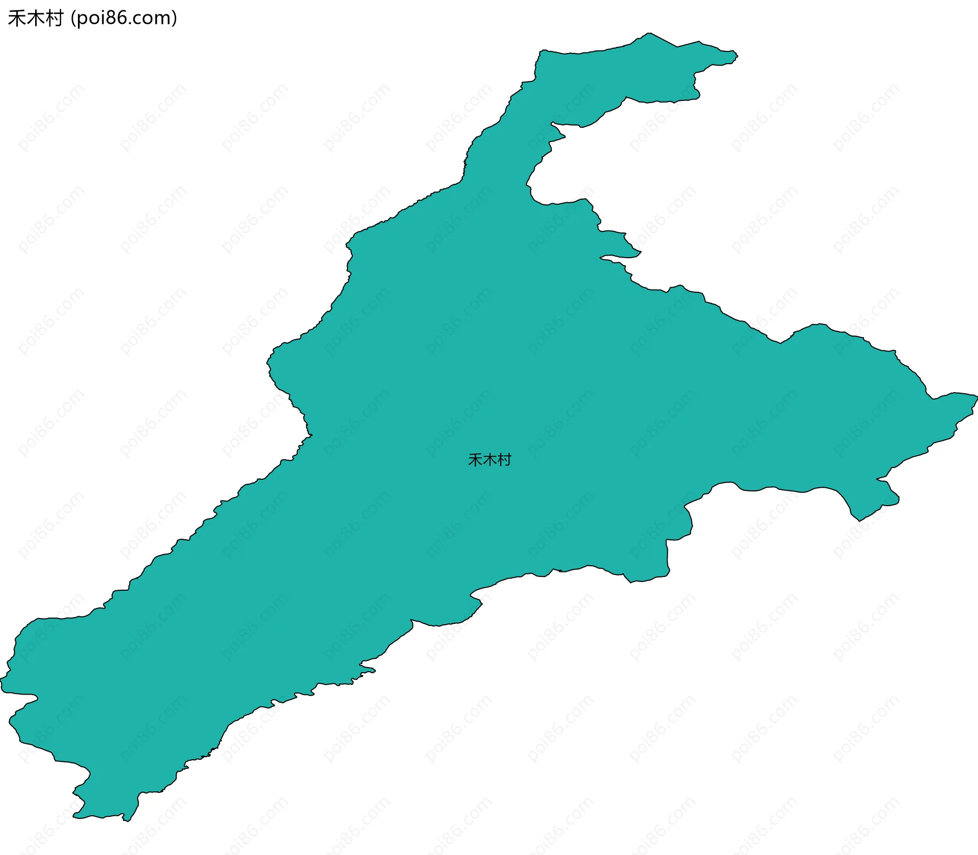 禾木村边界地图