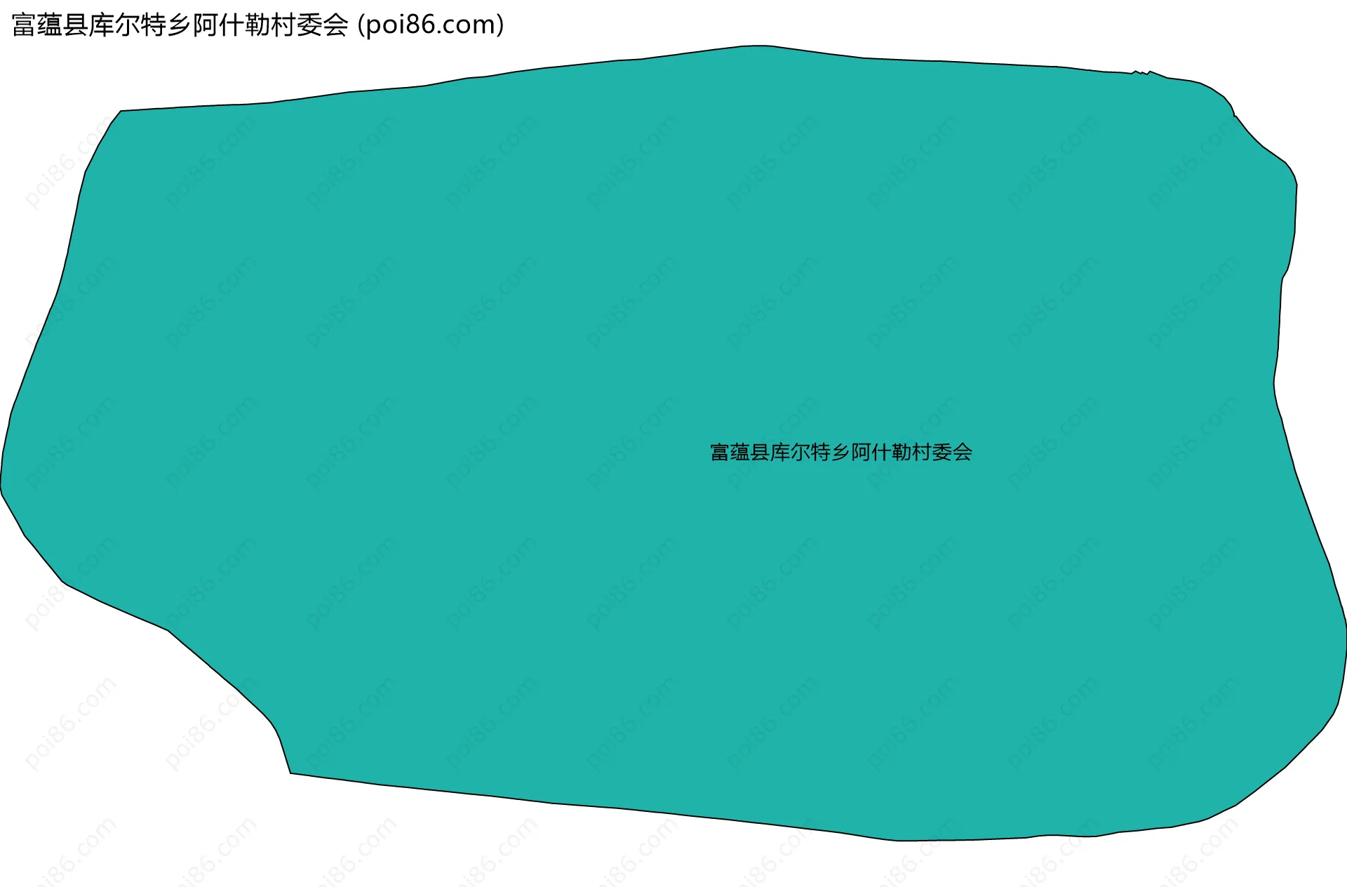 富蕴县库尔特乡阿什勒村委会边界地图