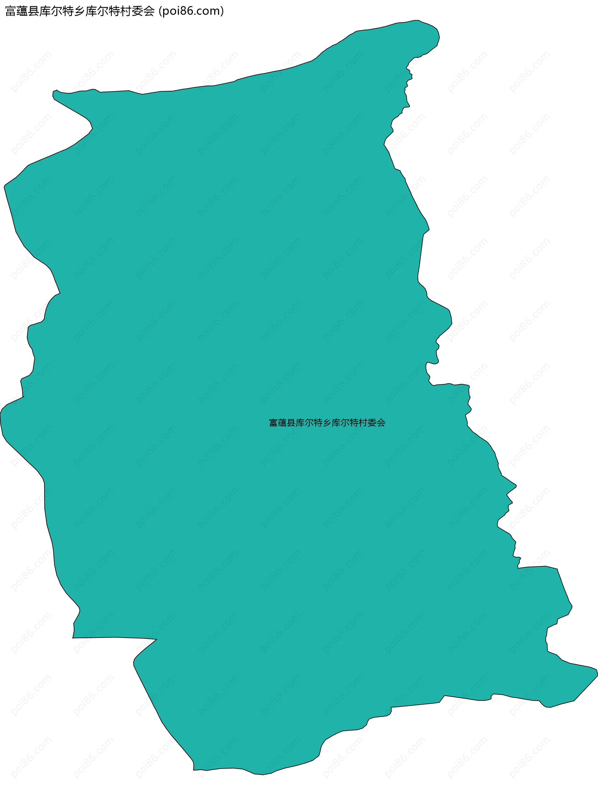 富蕴县库尔特乡库尔特村委会边界地图
