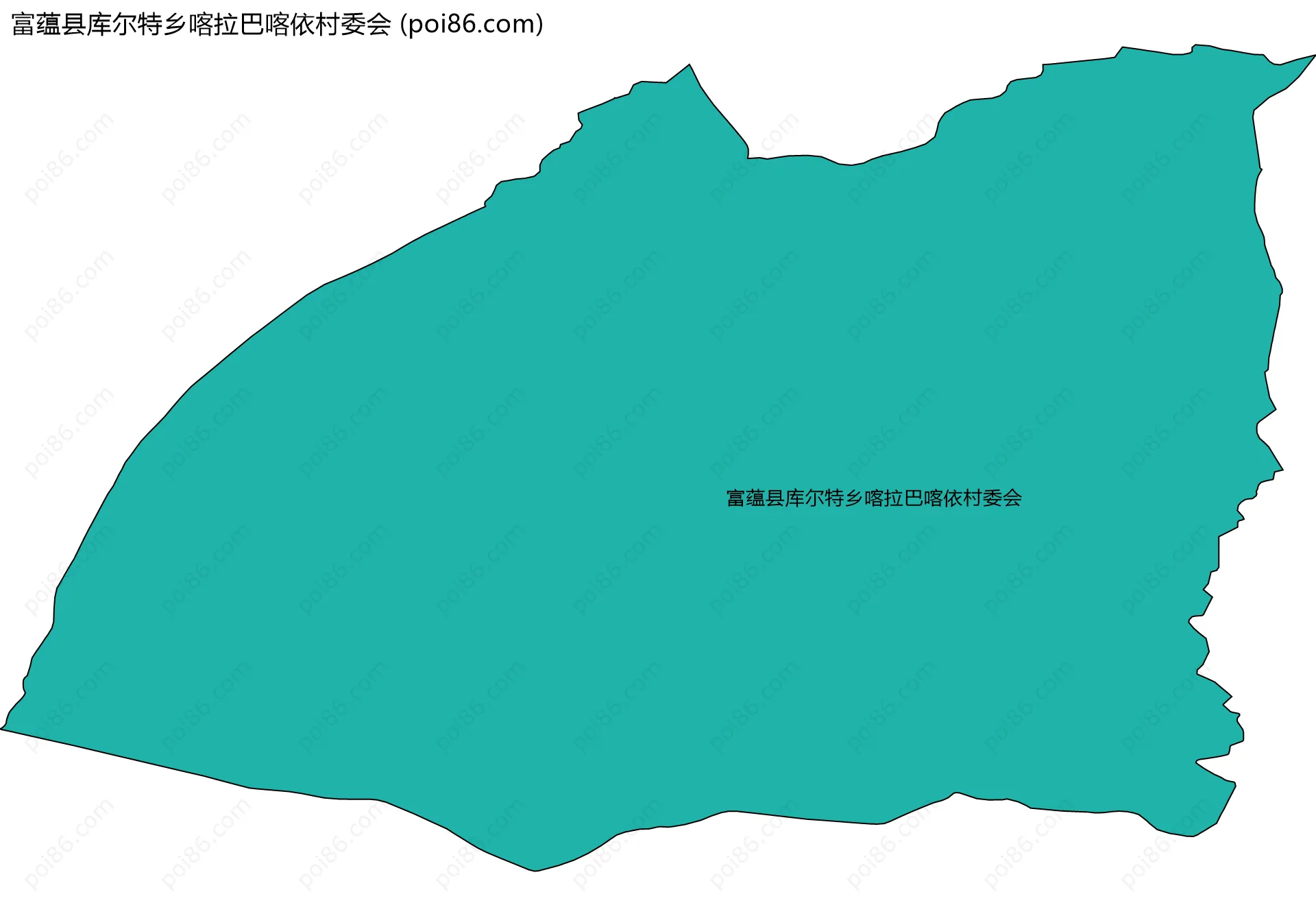 富蕴县库尔特乡喀拉巴喀依村委会边界地图