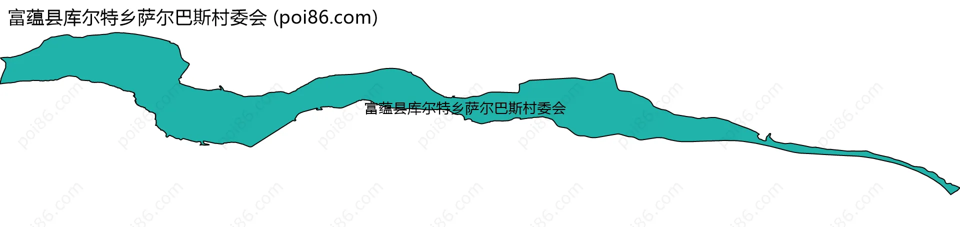 富蕴县库尔特乡萨尔巴斯村委会边界地图