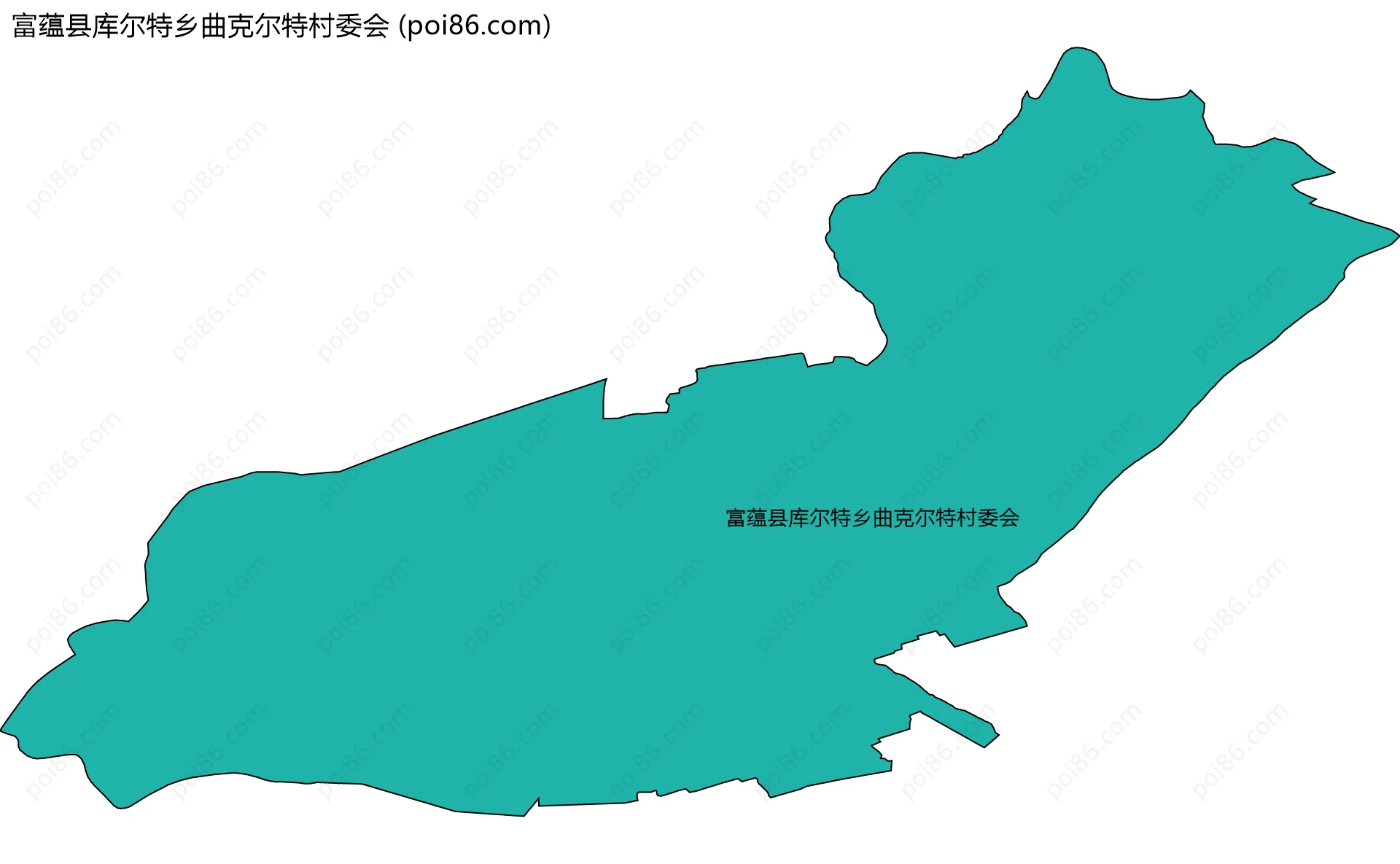 富蕴县库尔特乡曲克尔特村委会边界地图