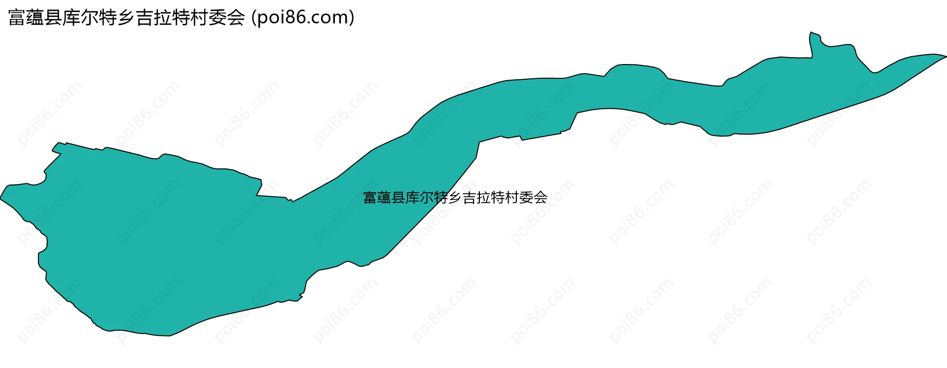 富蕴县库尔特乡吉拉特村委会边界地图
