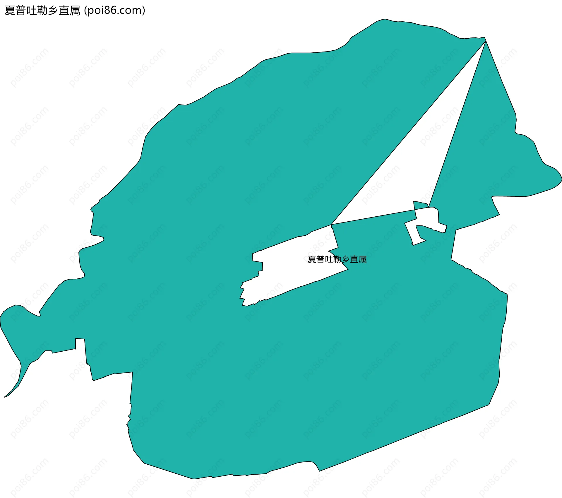 夏普吐勒乡直属边界地图