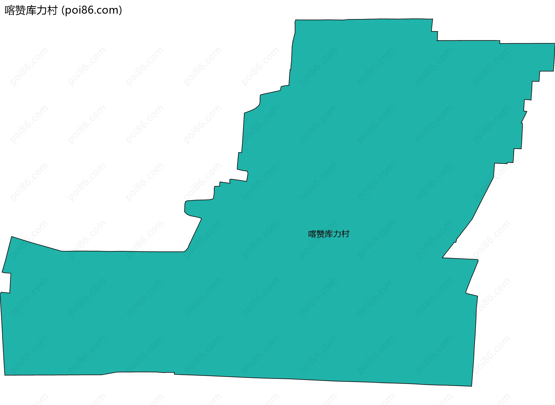 喀赞库力村边界地图