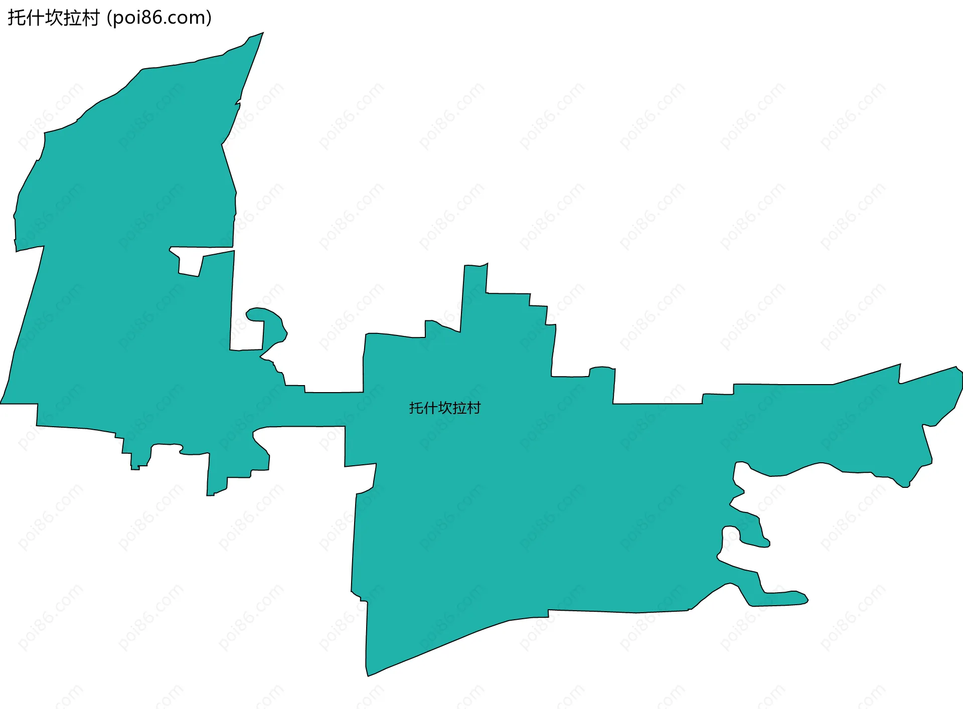 托什坎拉村边界地图