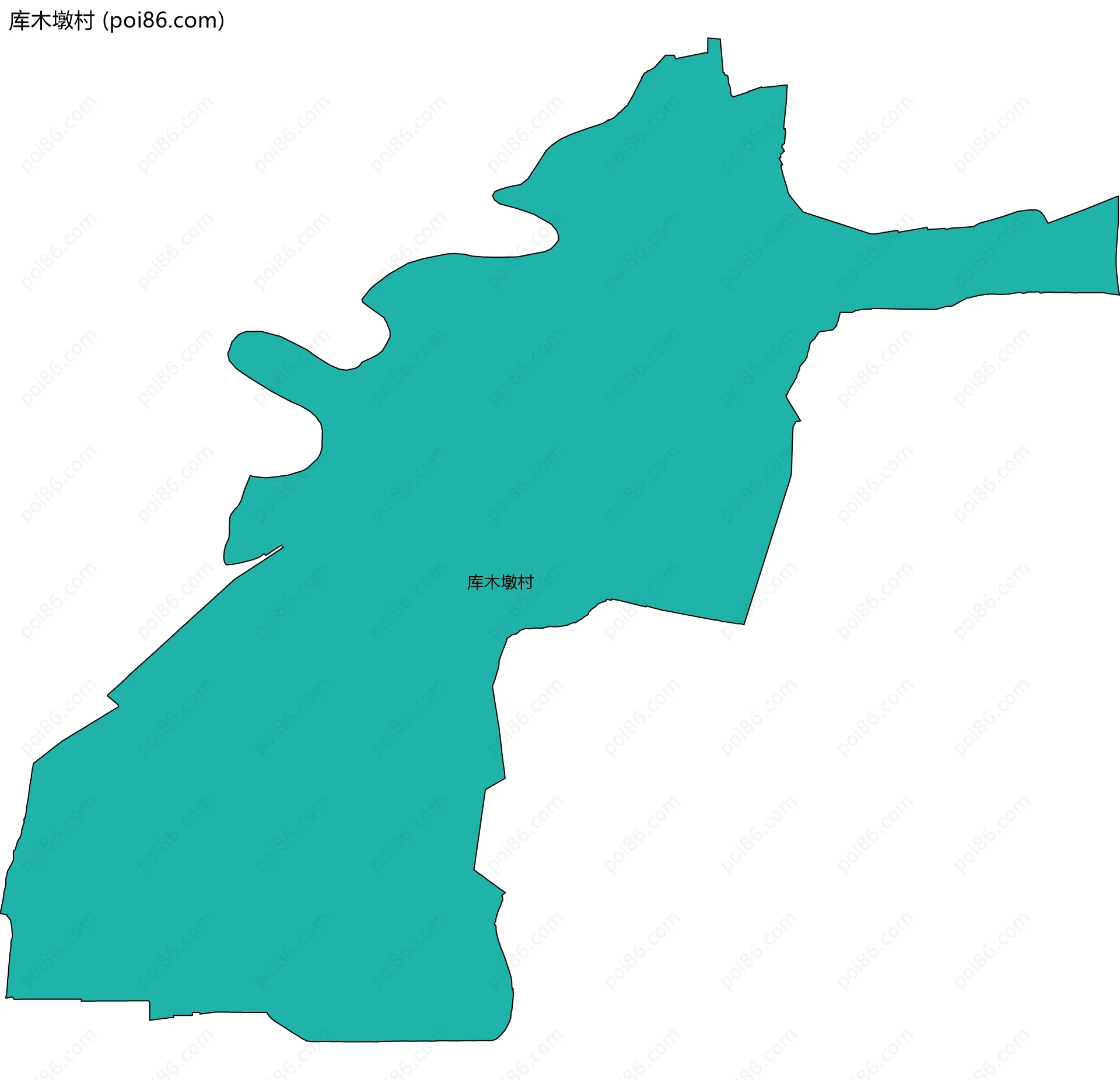 库木墩村边界地图