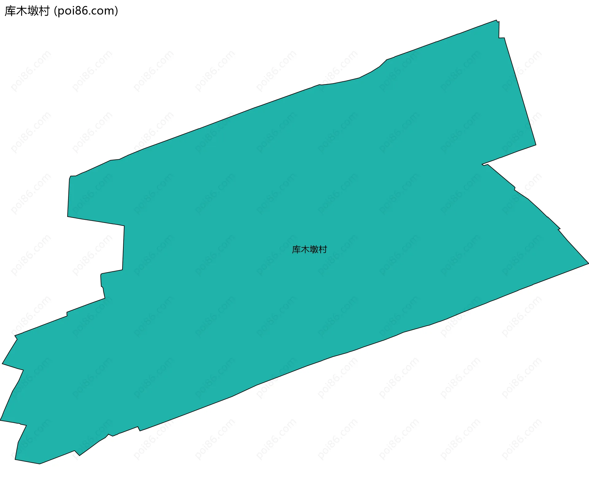 库木墩村边界地图