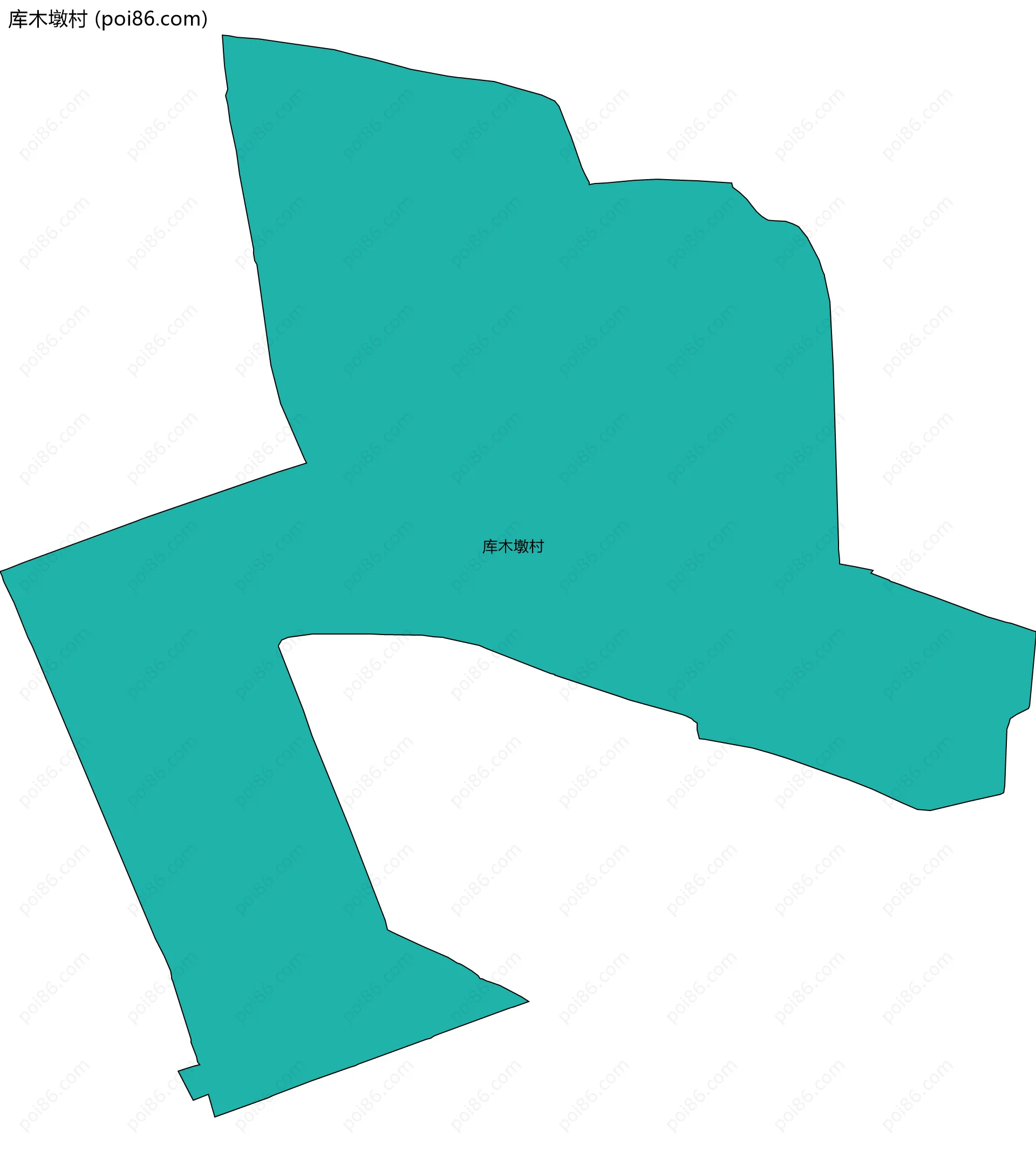 库木墩村边界地图