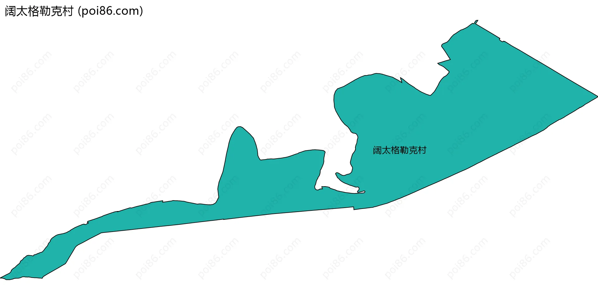 阔太格勒克村边界地图